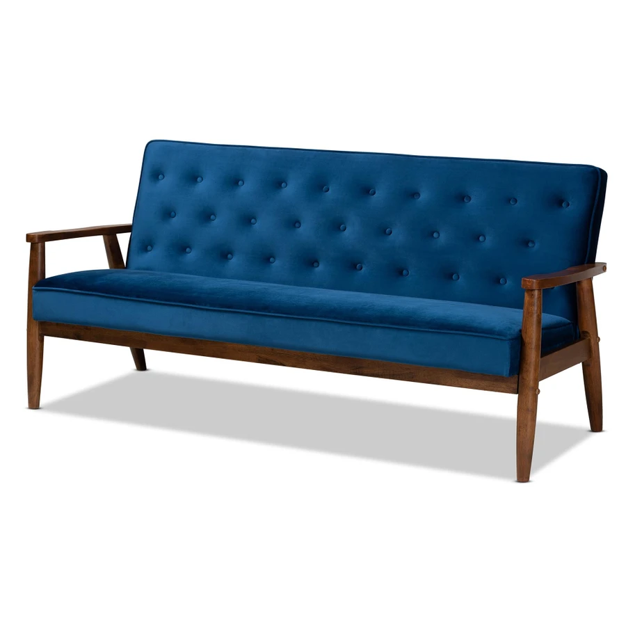 Baxton Studio Sorrento 3-Seater Sofa