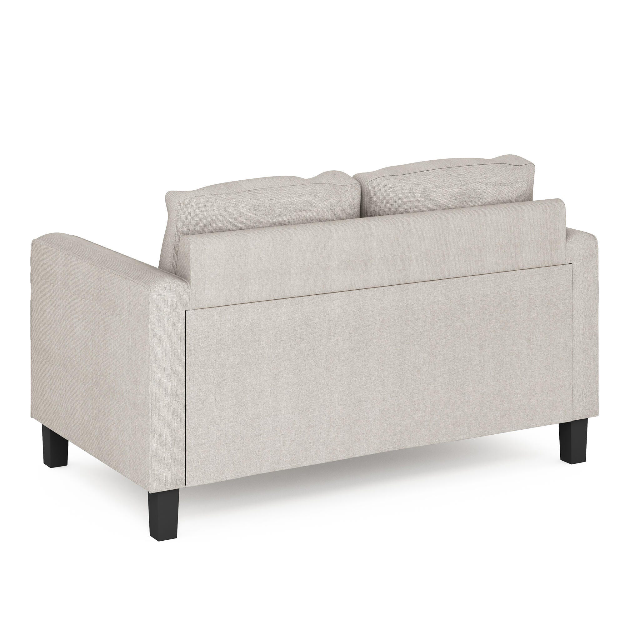 Bayonne Modern Upholstered Loveseat, Beige, large