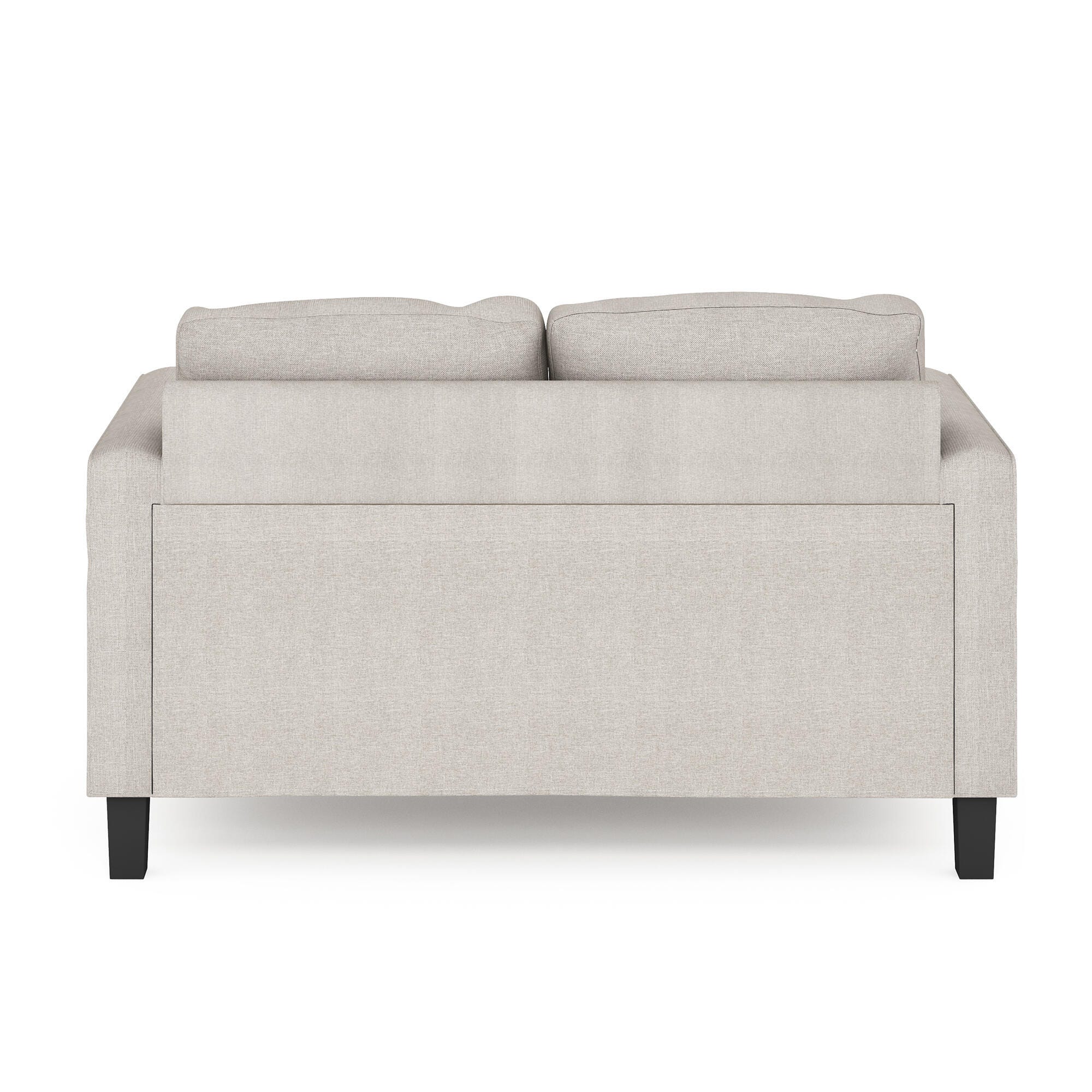 Bayonne Modern Upholstered Loveseat, Beige, large