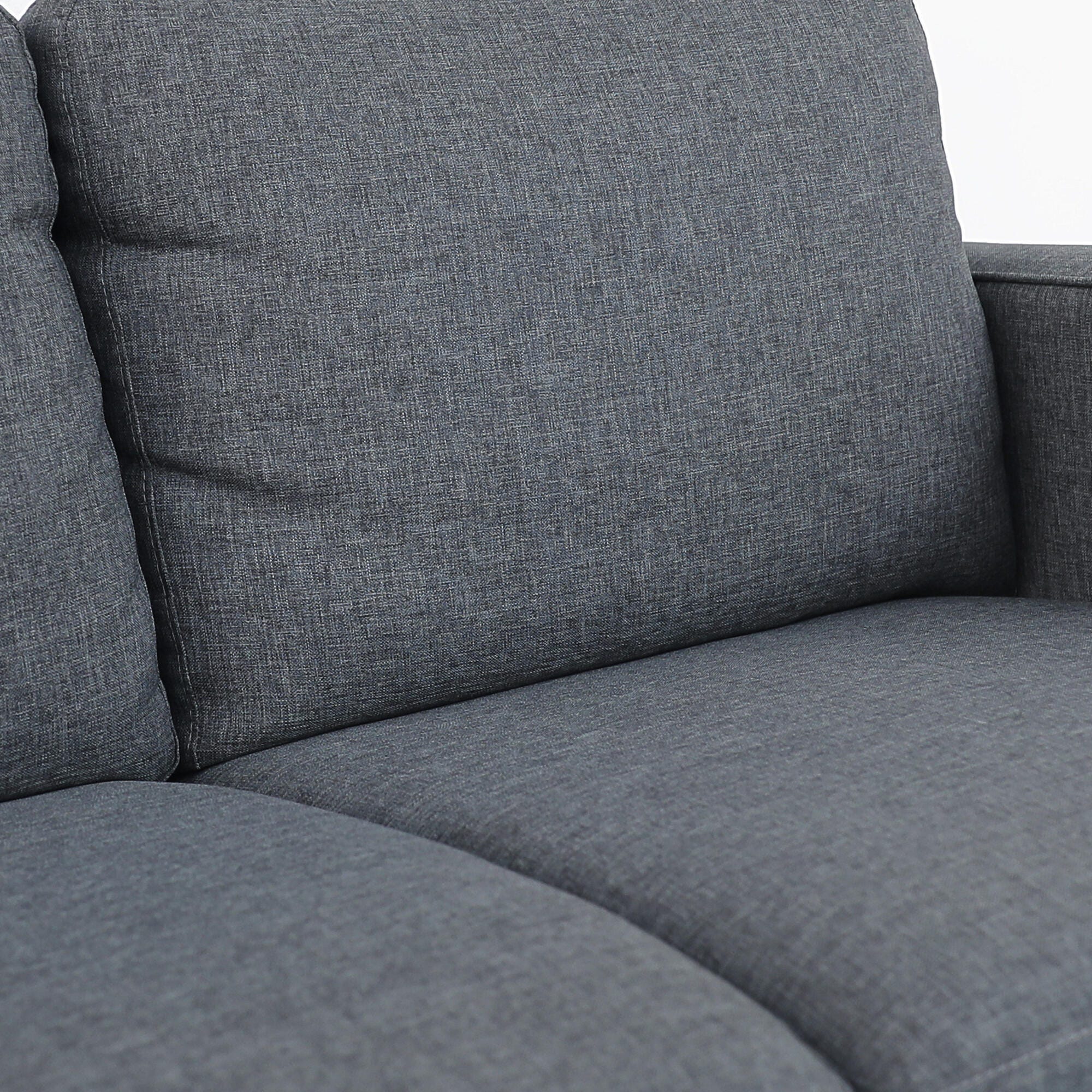 Bayonne Modern Upholstered Loveseat, Gray, large
