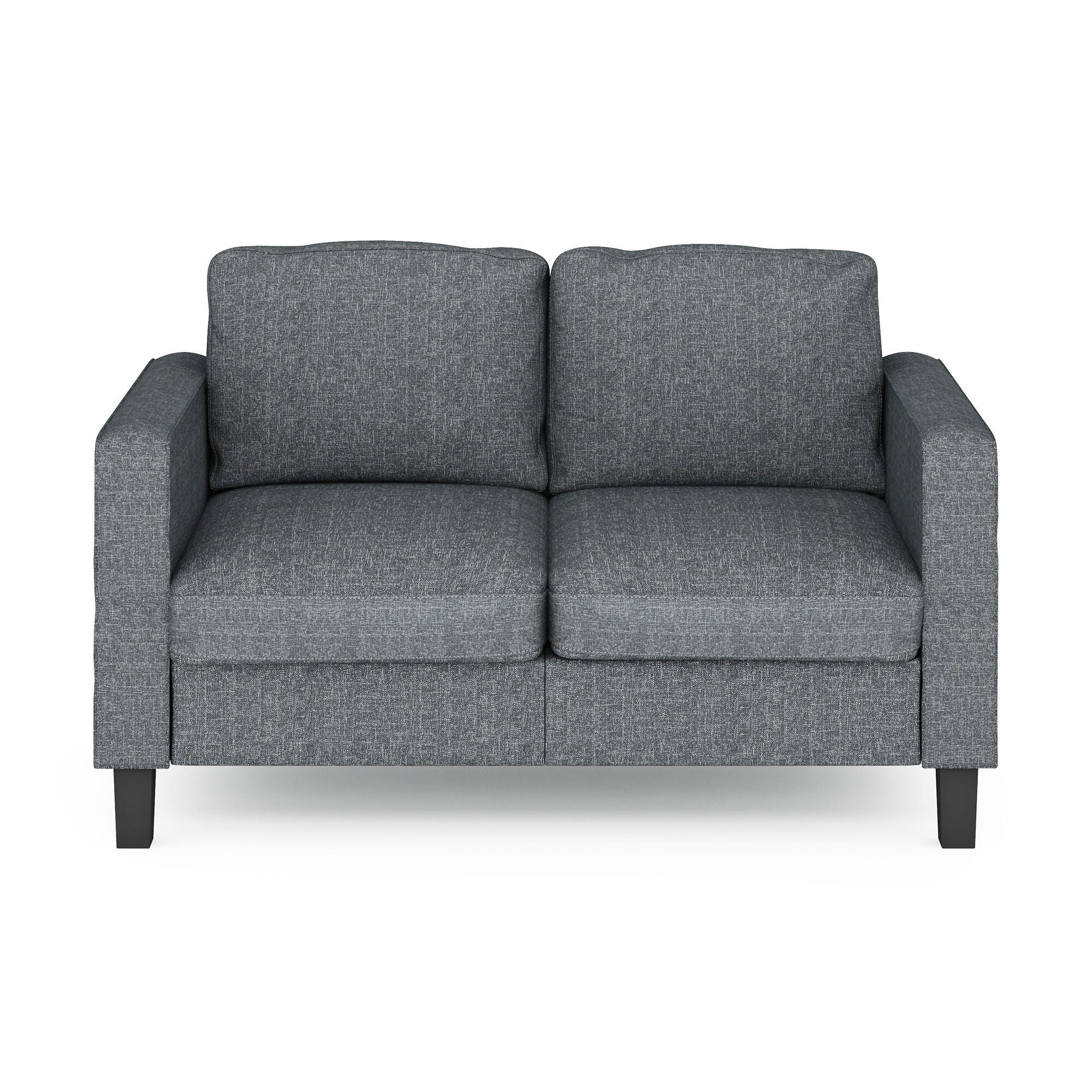 Bayonne Modern Upholstered Loveseat, Gray, large