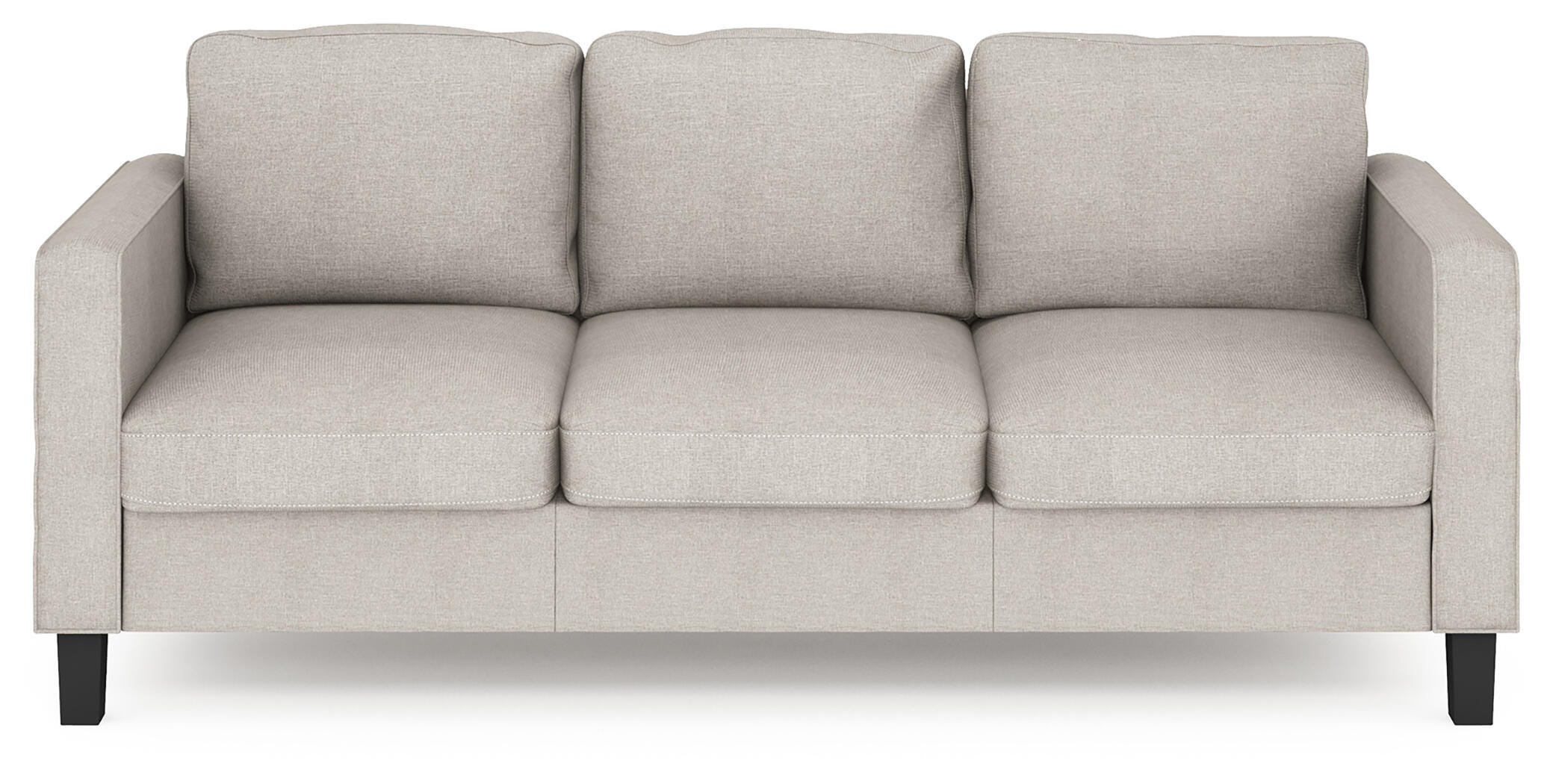 Bayonne Modern Upholstered 3-Seater Sofa, Beige, large