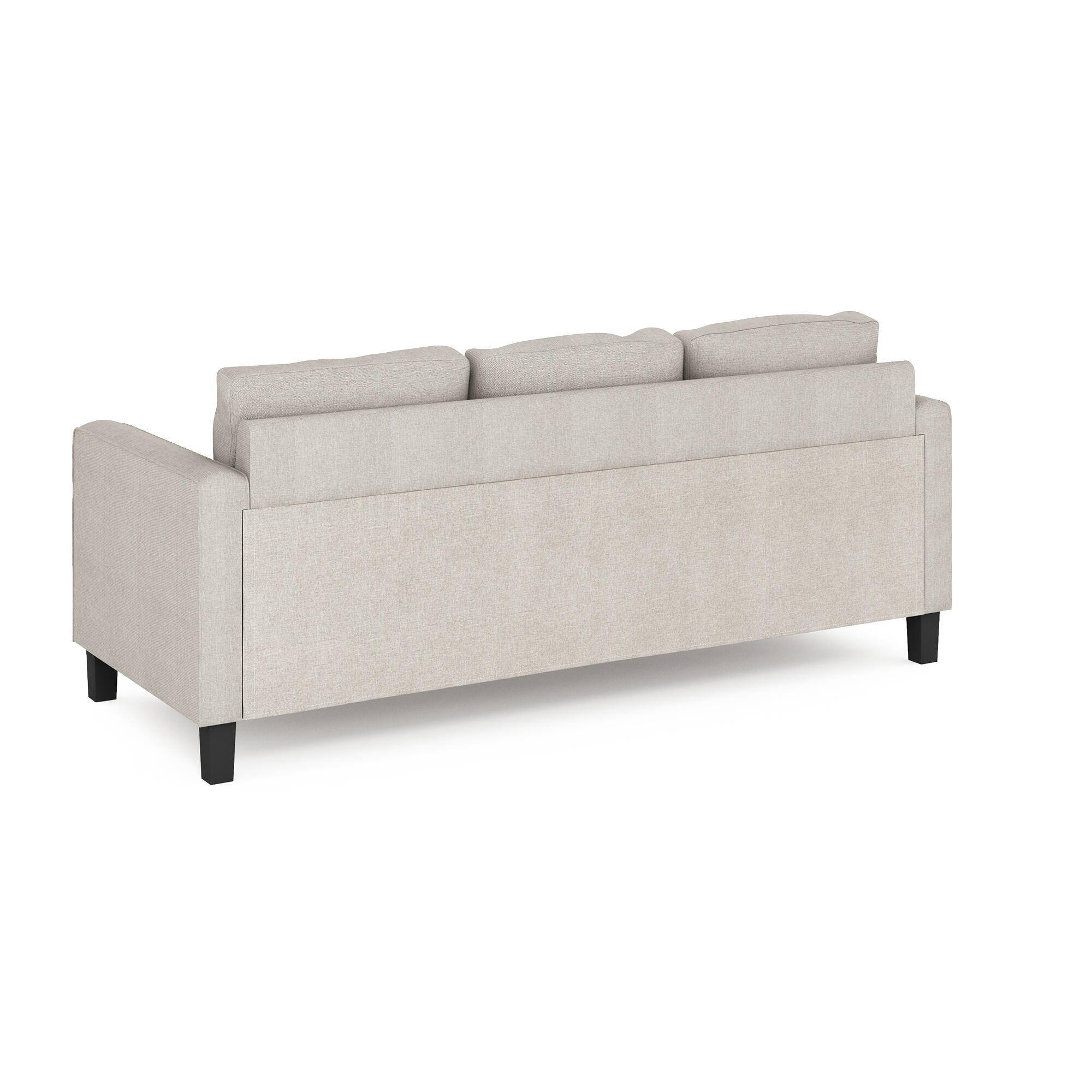 Bayonne Modern Upholstered 3-Seater Sofa, Beige, large