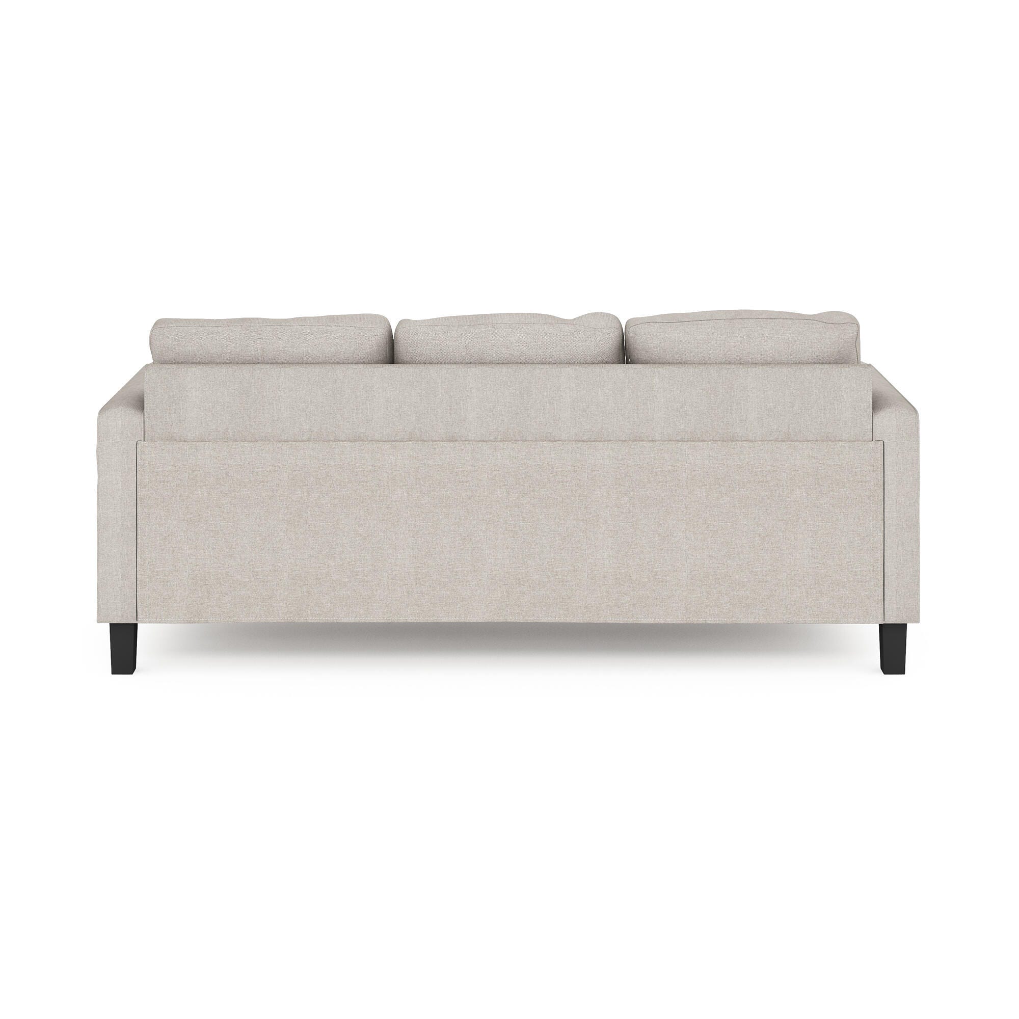 Bayonne Modern Upholstered 3-Seater Sofa, Beige, large