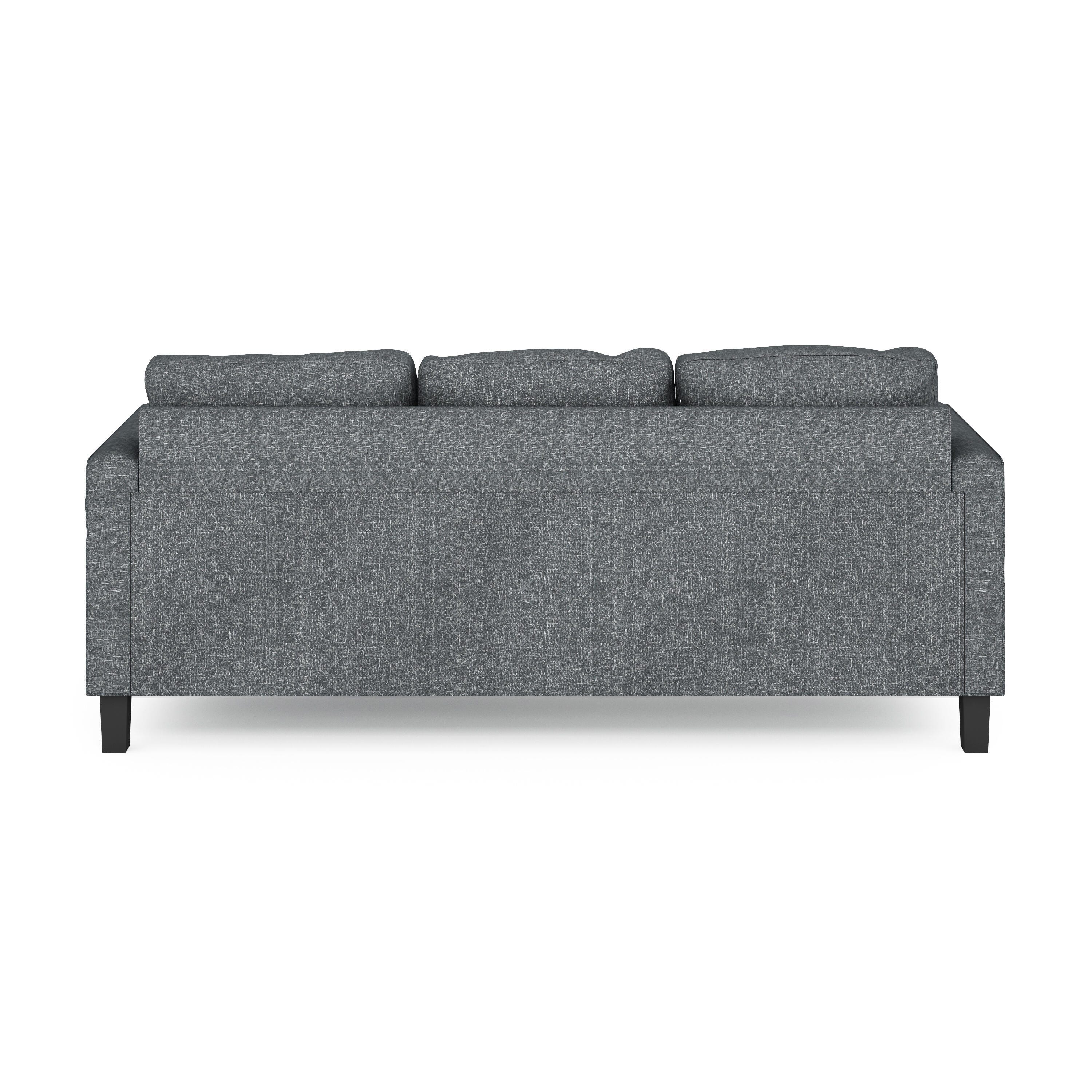 Bayonne Modern Upholstered 3-Seater Sofa, Gray, large