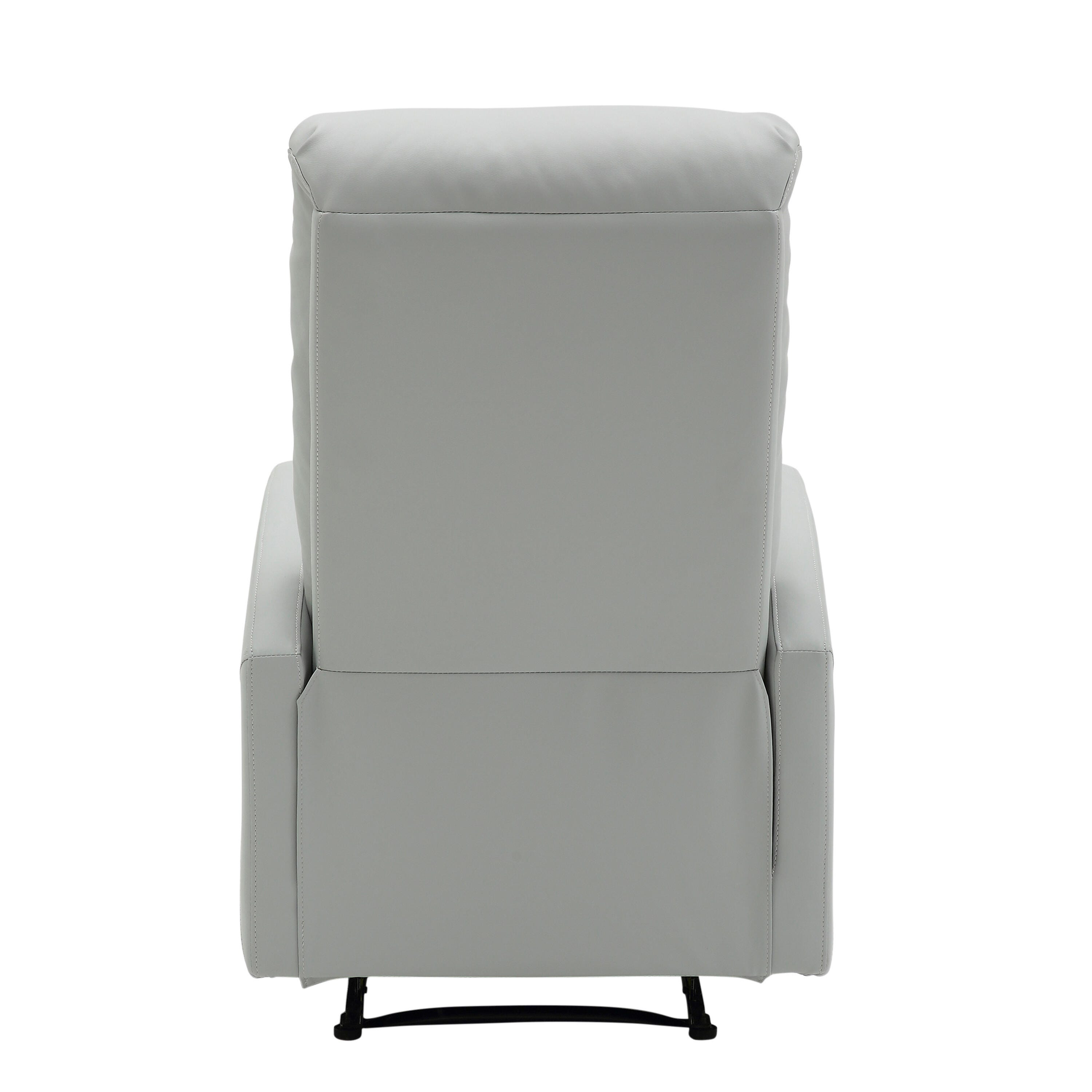 Dormi Faux Leather Contemporary Recliner, Gray, large