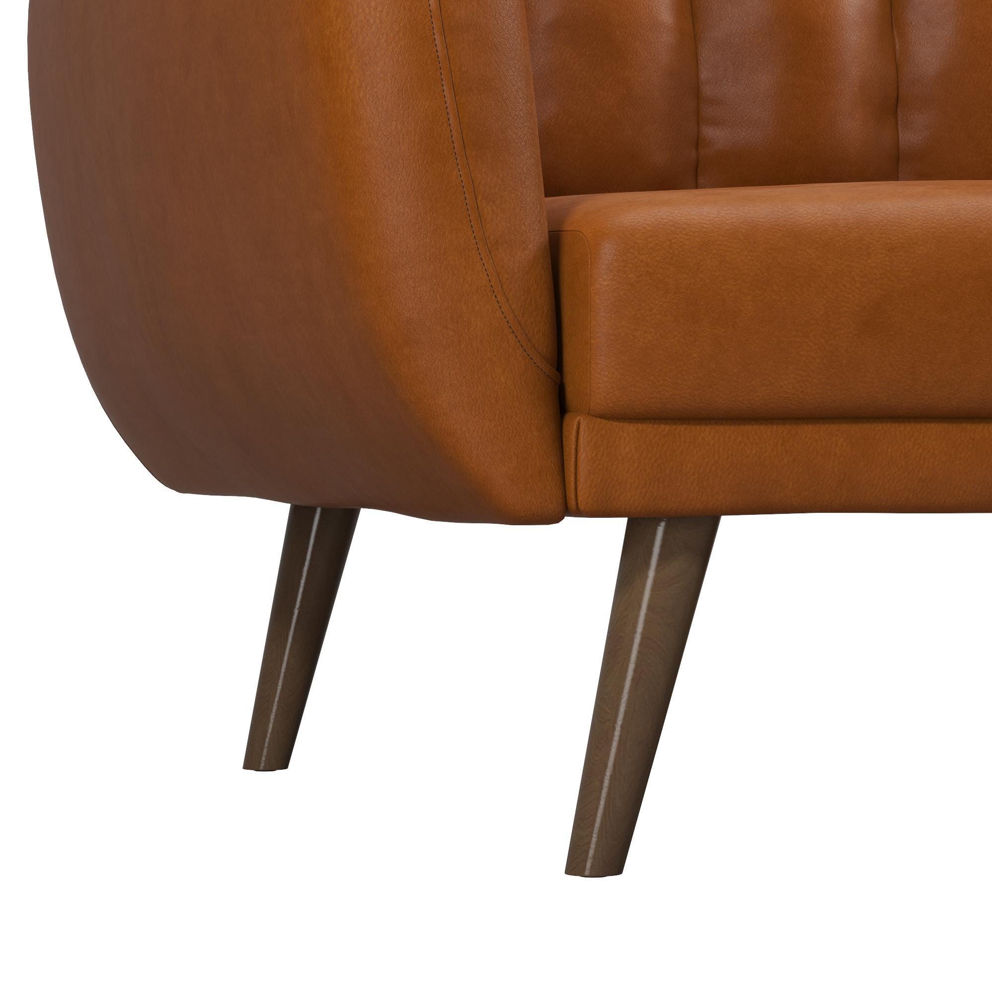 Novogratz Brittany Faux Leather Futon, Camel, large