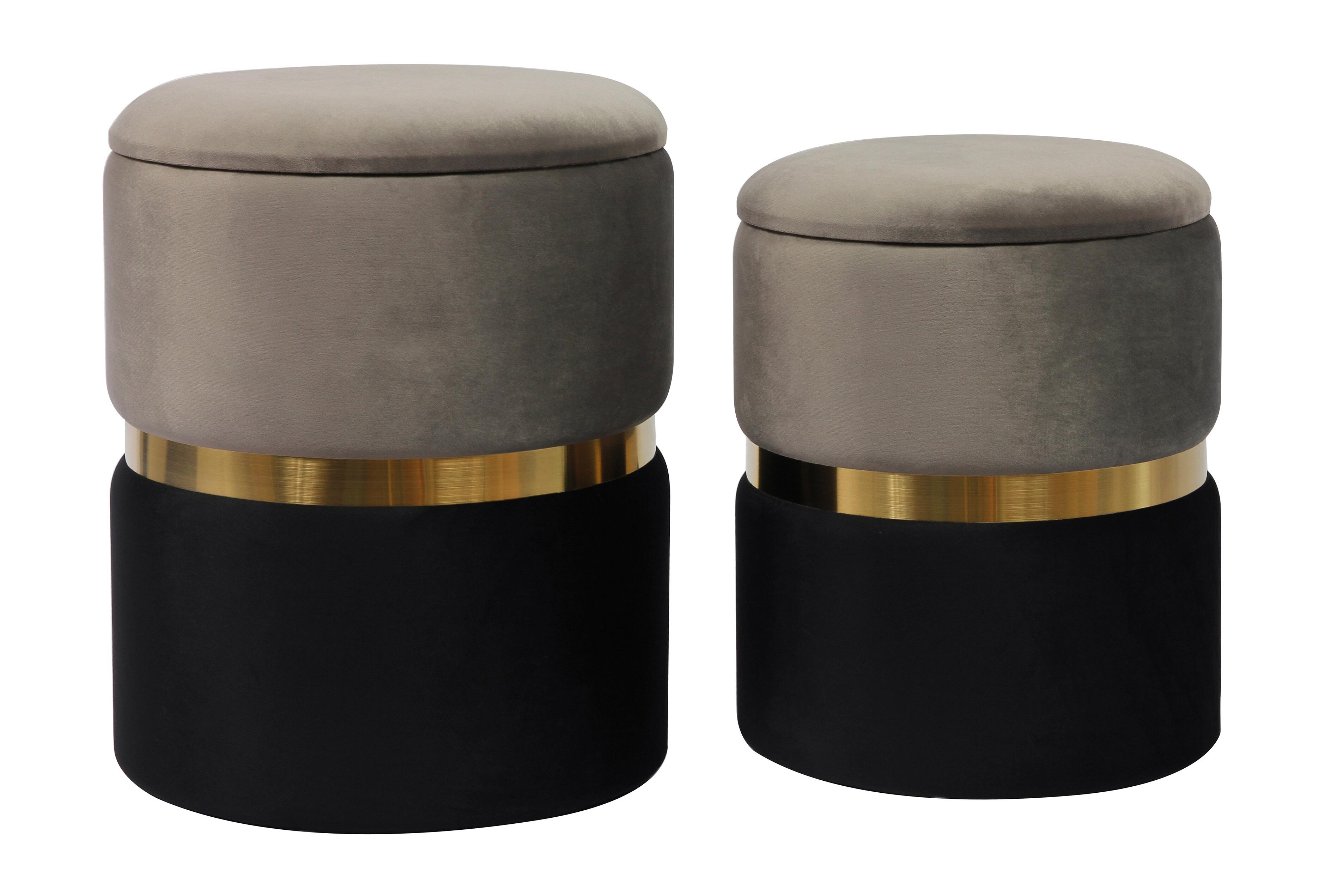 TOV Gigi Gray Storage Ottomans (Set of 2), , large