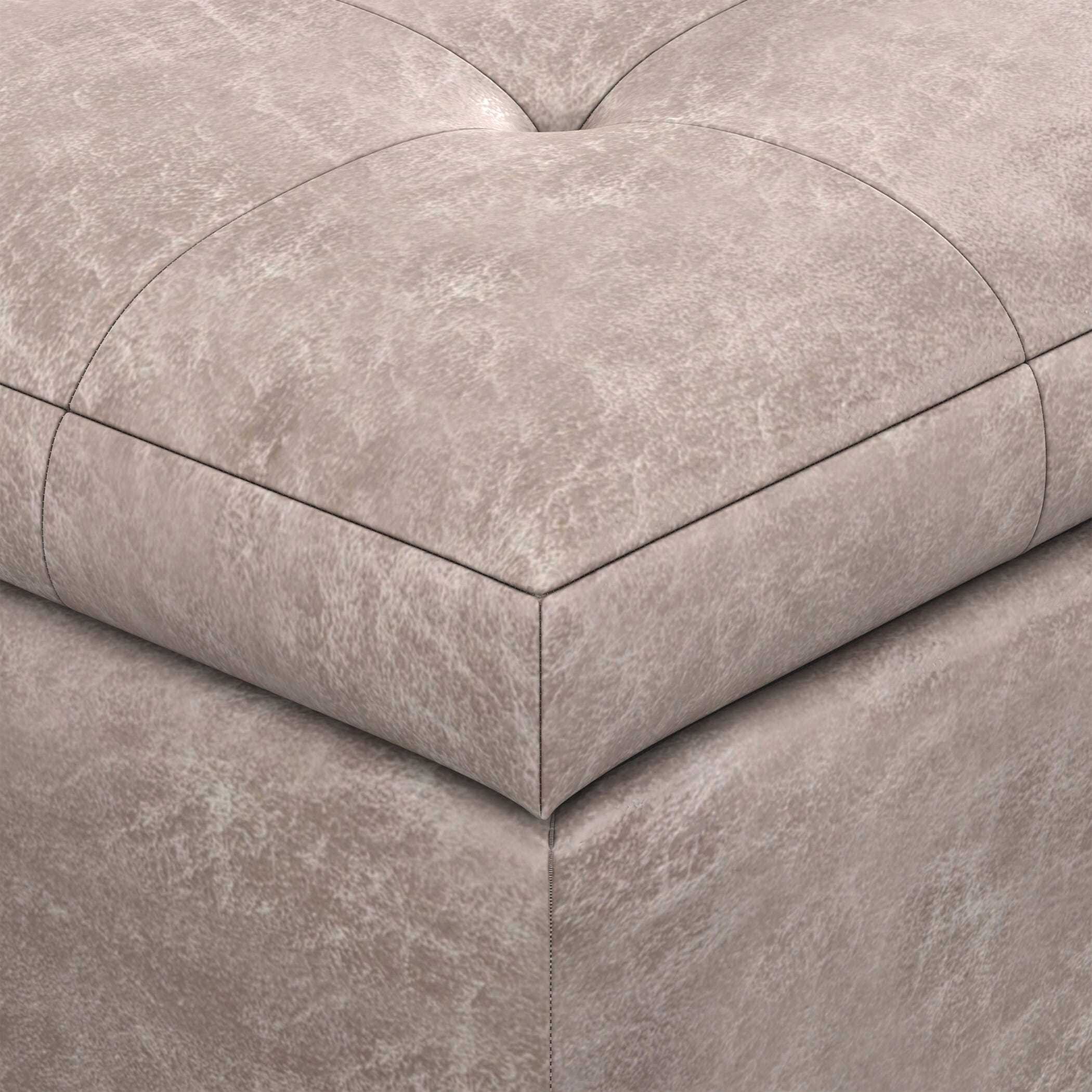 Simpli Home Cosmopolitan 34" Wide Contemporary Rectangle Storage Ottoman, Gray, large