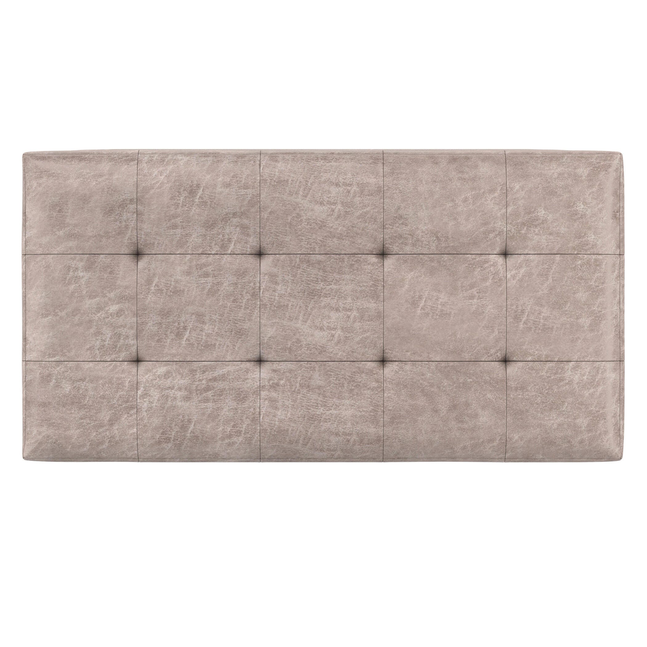Simpli Home Cosmopolitan 34" Wide Contemporary Rectangle Storage Ottoman, Gray, large