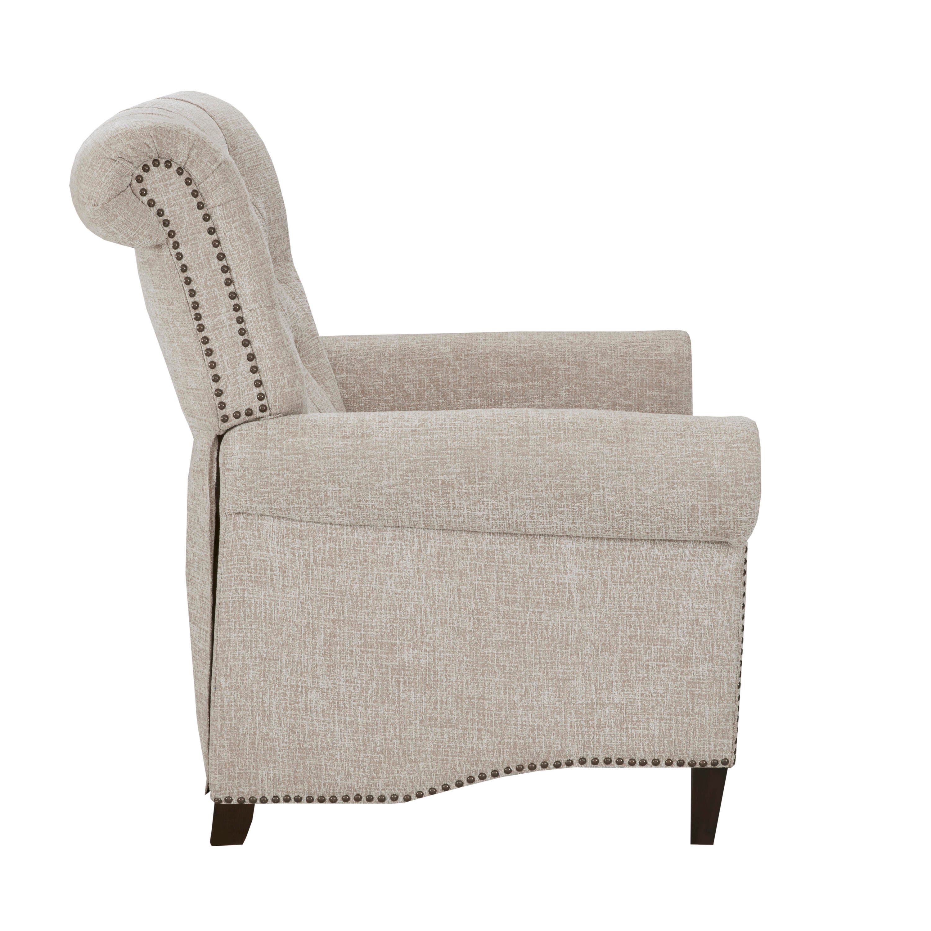 Madison Park Aidan Push Back Recliner, Cream, large
