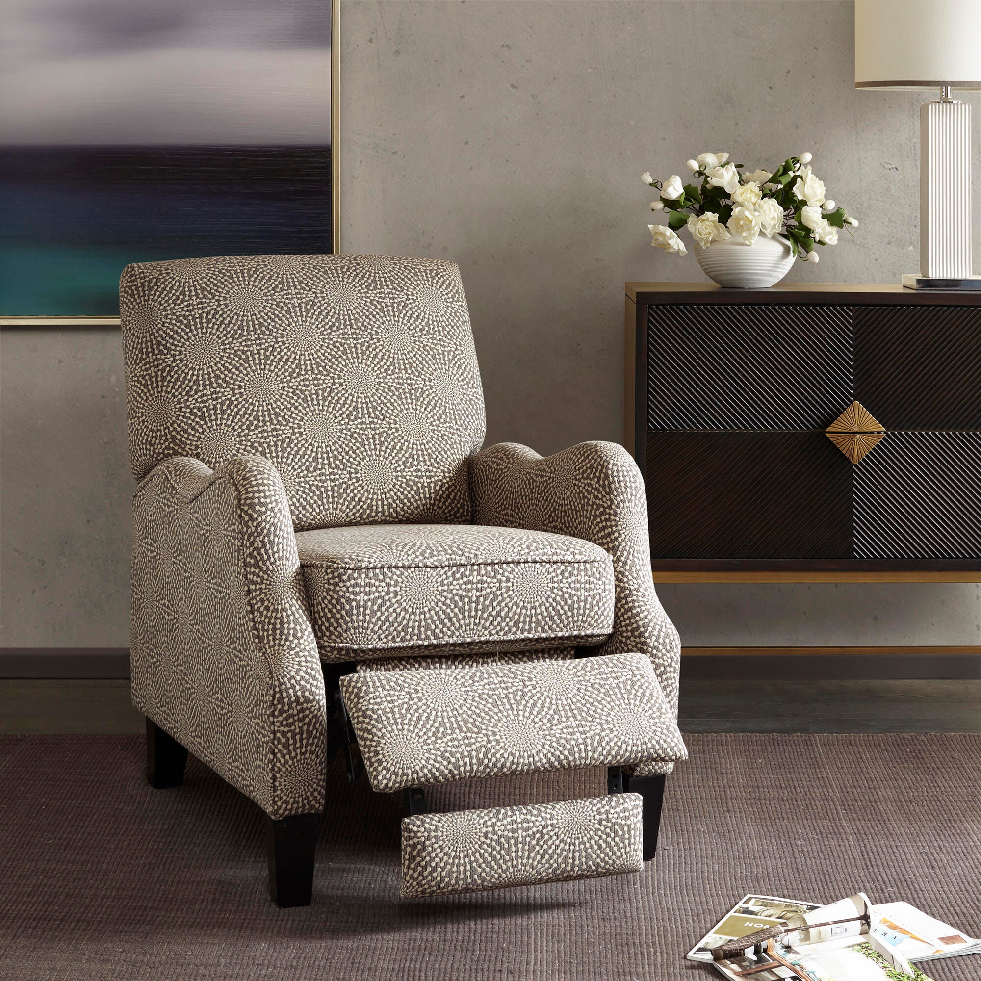 Madison Park Hoffman Push Back Recliner, , large