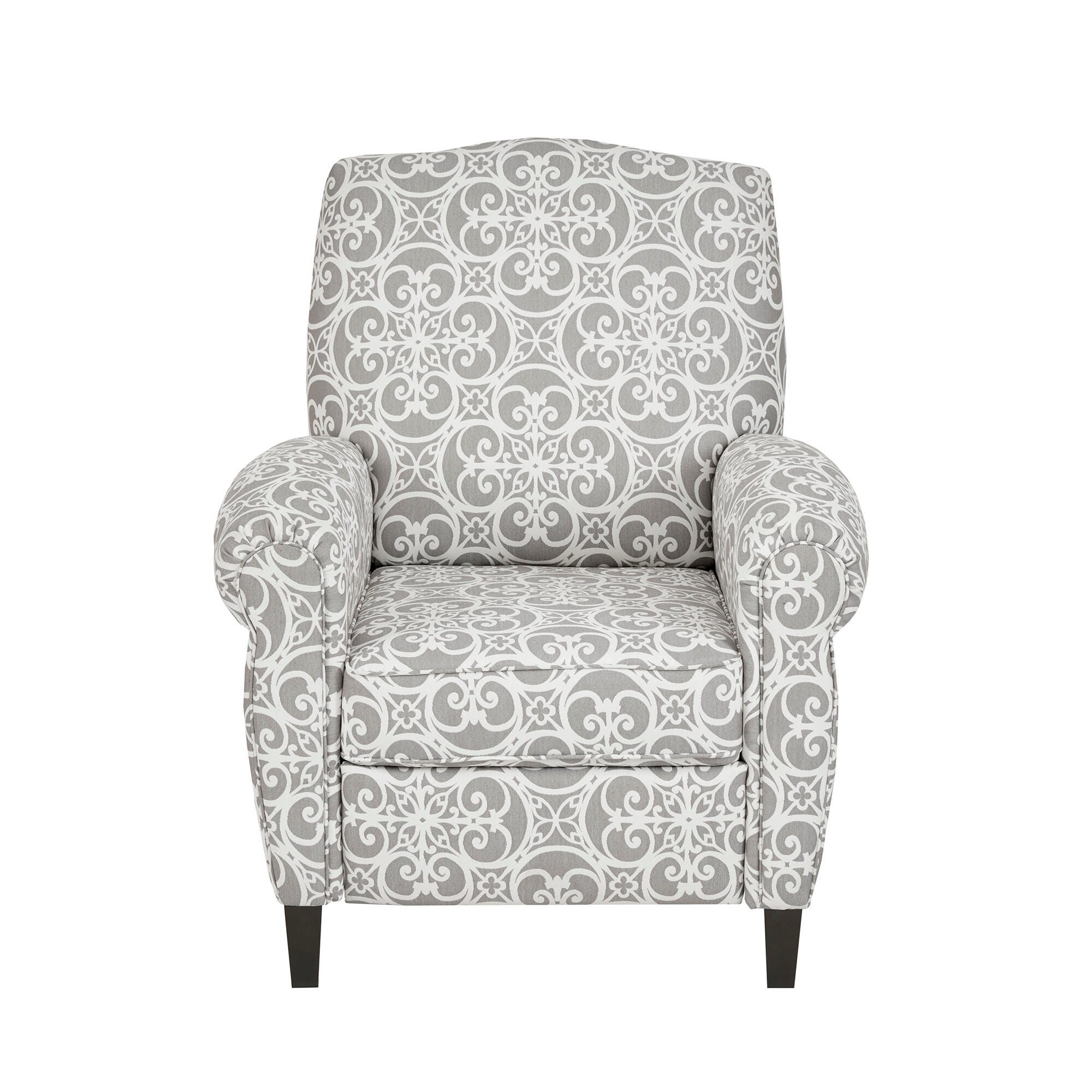 Madison Park Kirby Push Back Recliner, Gray, large