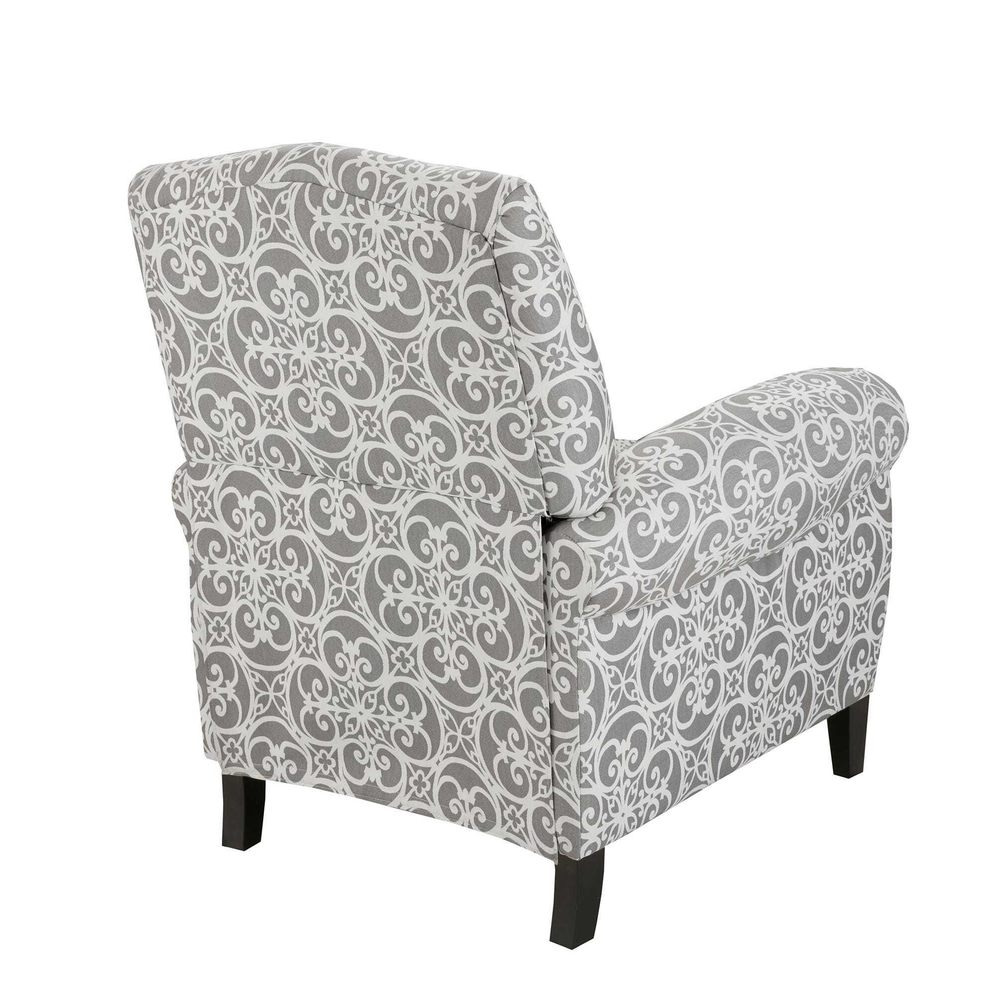 Madison Park Kirby Push Back Recliner, Gray, large