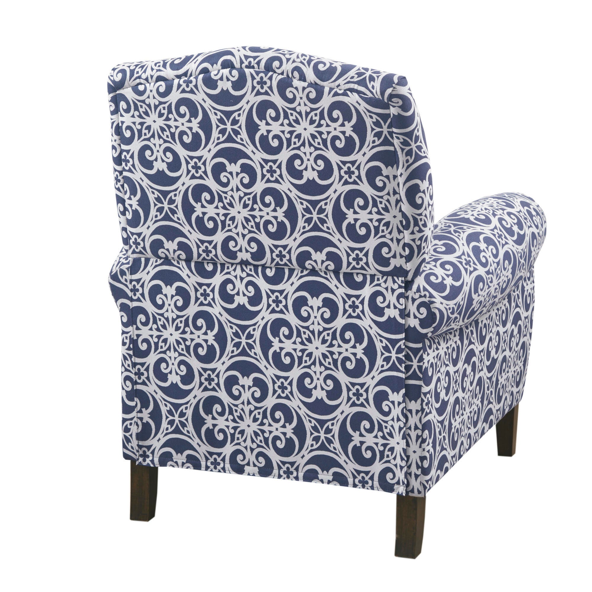 Madison Park Kirby Push Back Recliner, Navy Multi, large