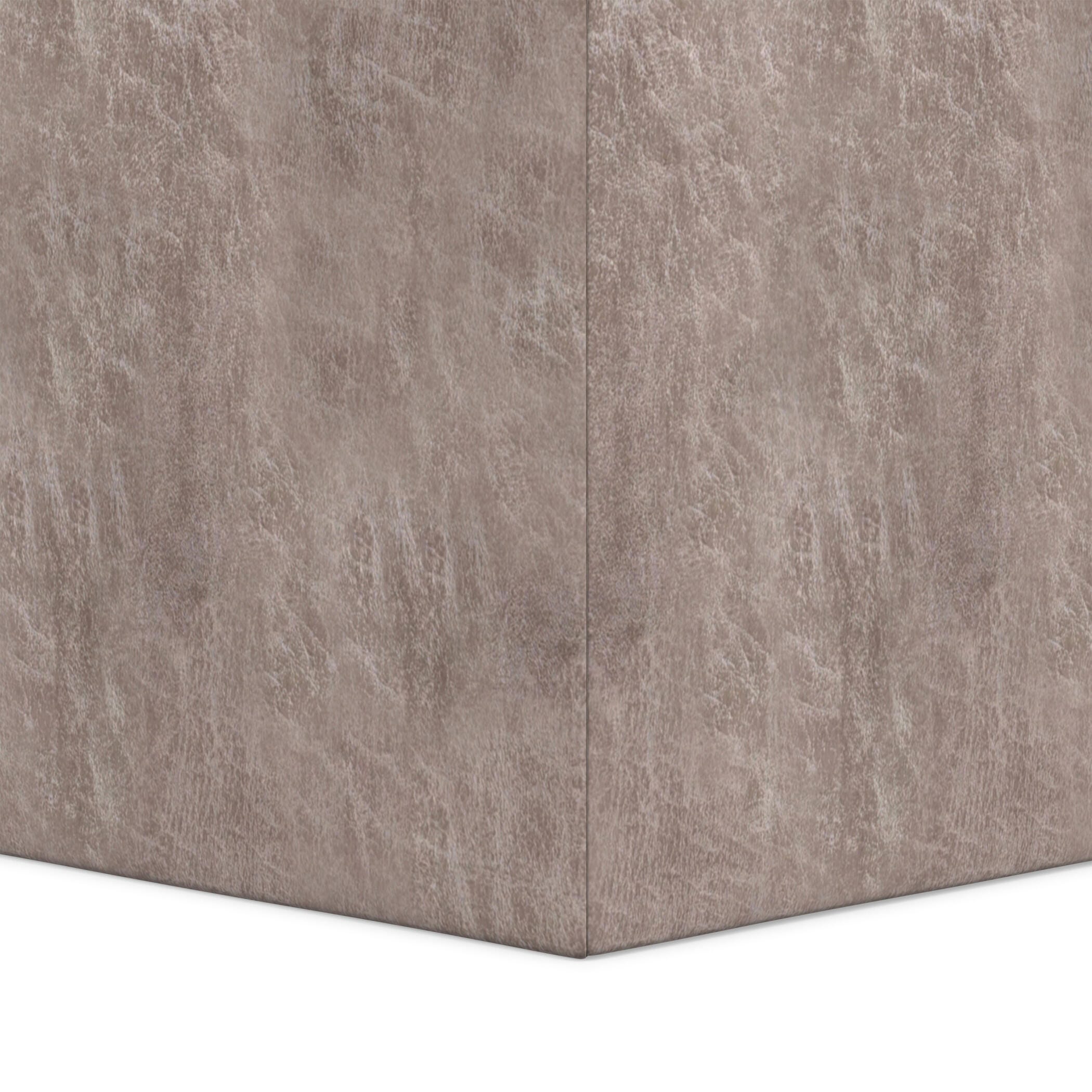 Simpli Home Rockwood 17" Square Storage Ottoman, Gray, large