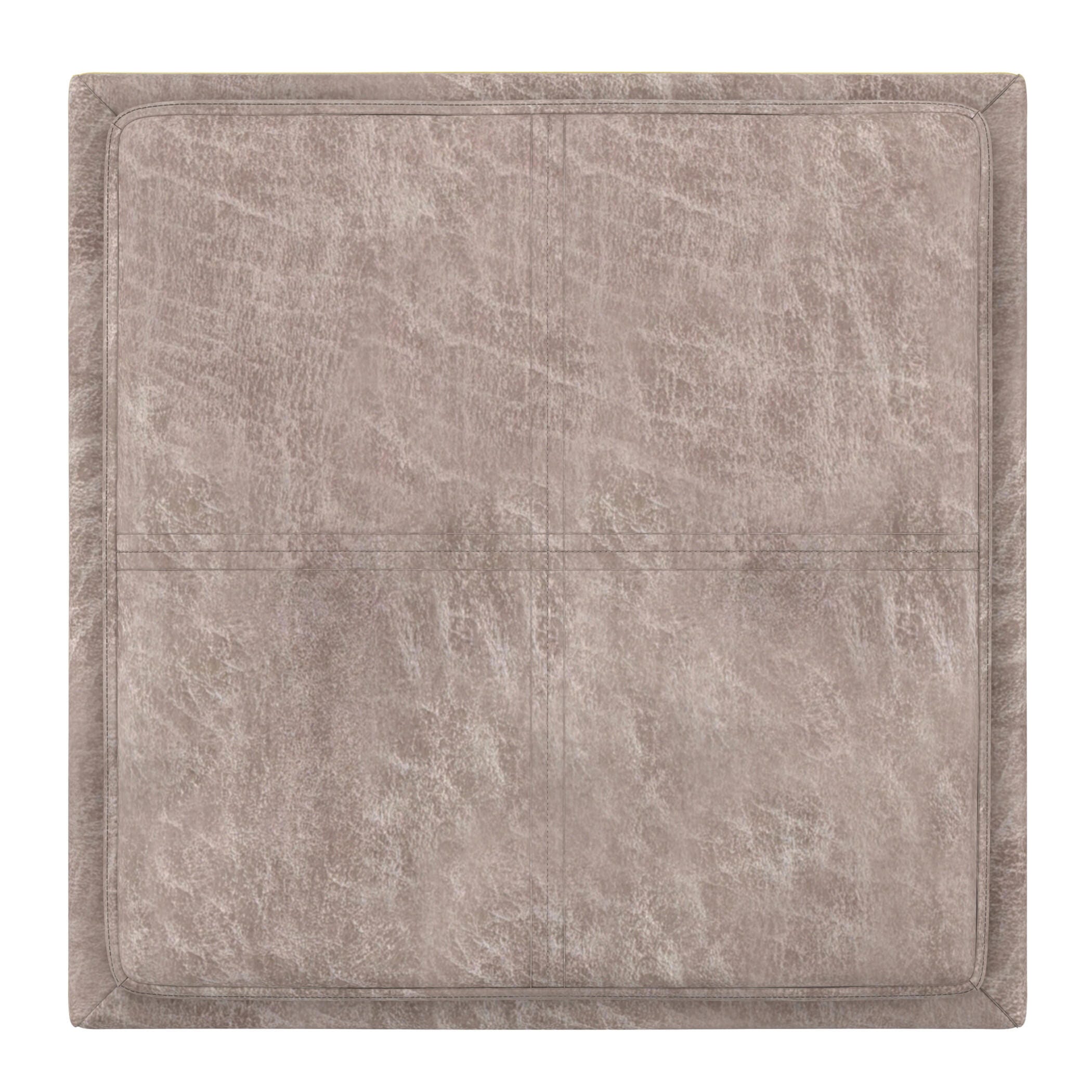 Simpli Home Rockwood 17" Square Storage Ottoman, Gray, large