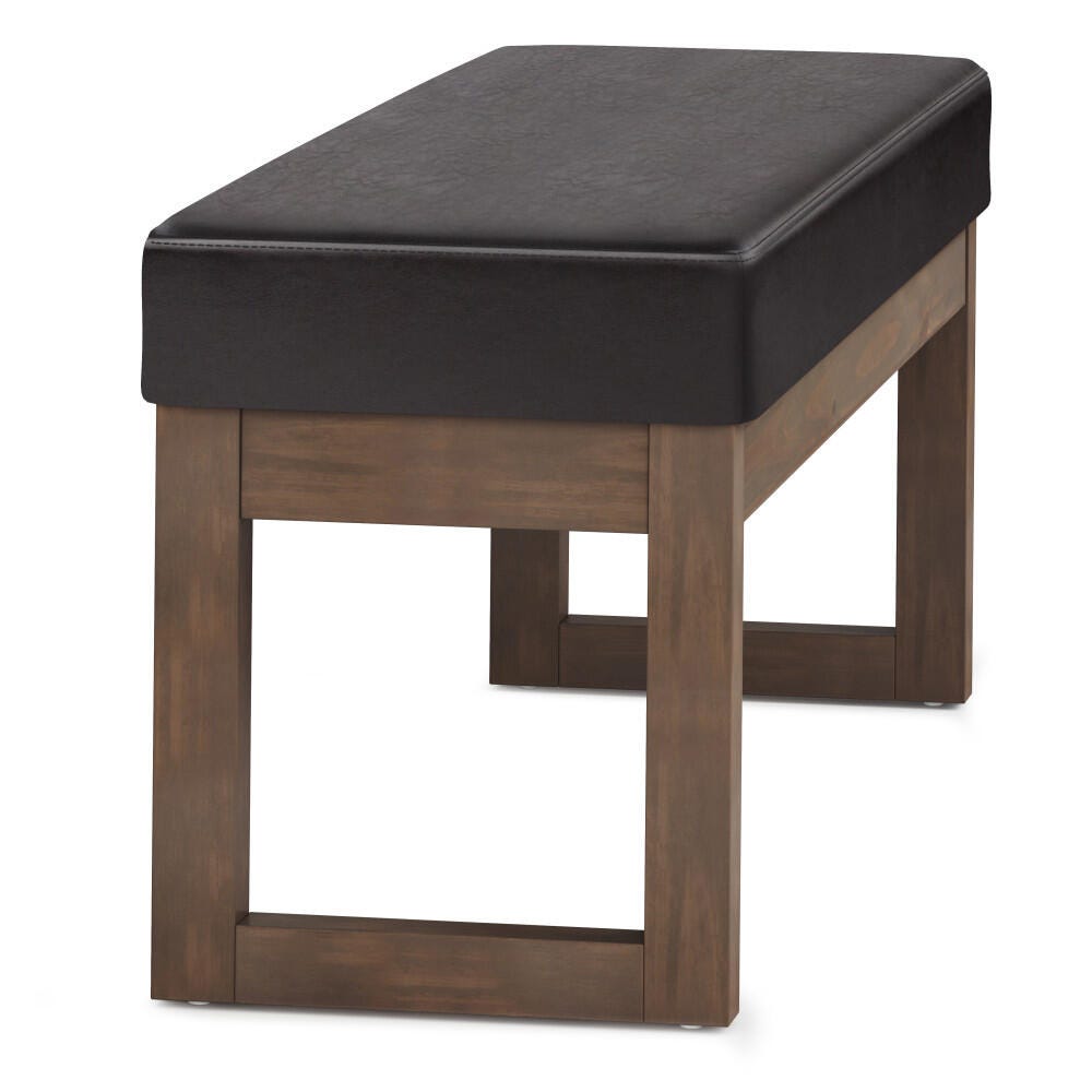 Simpli Home Milltown 44" Ottoman, Brown, large