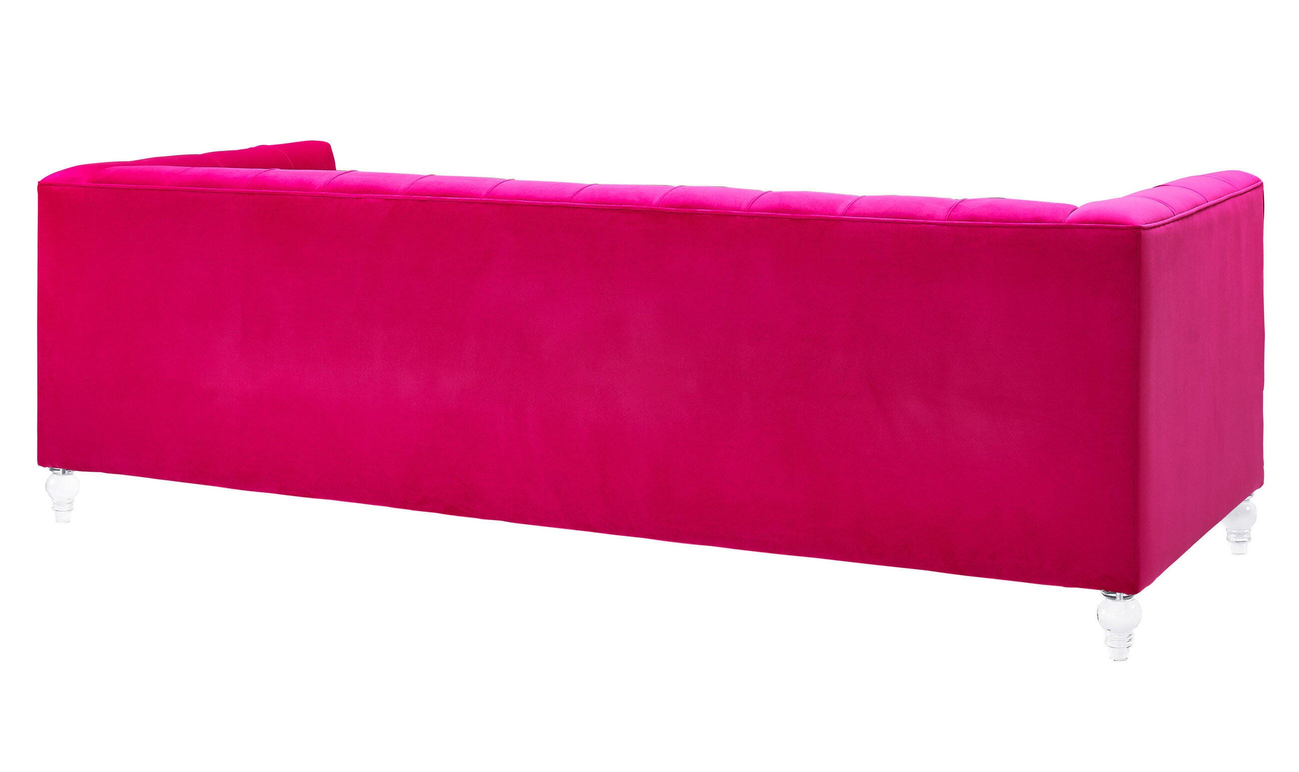 TOV Bea Pink Velvet Sofa, Pink, large