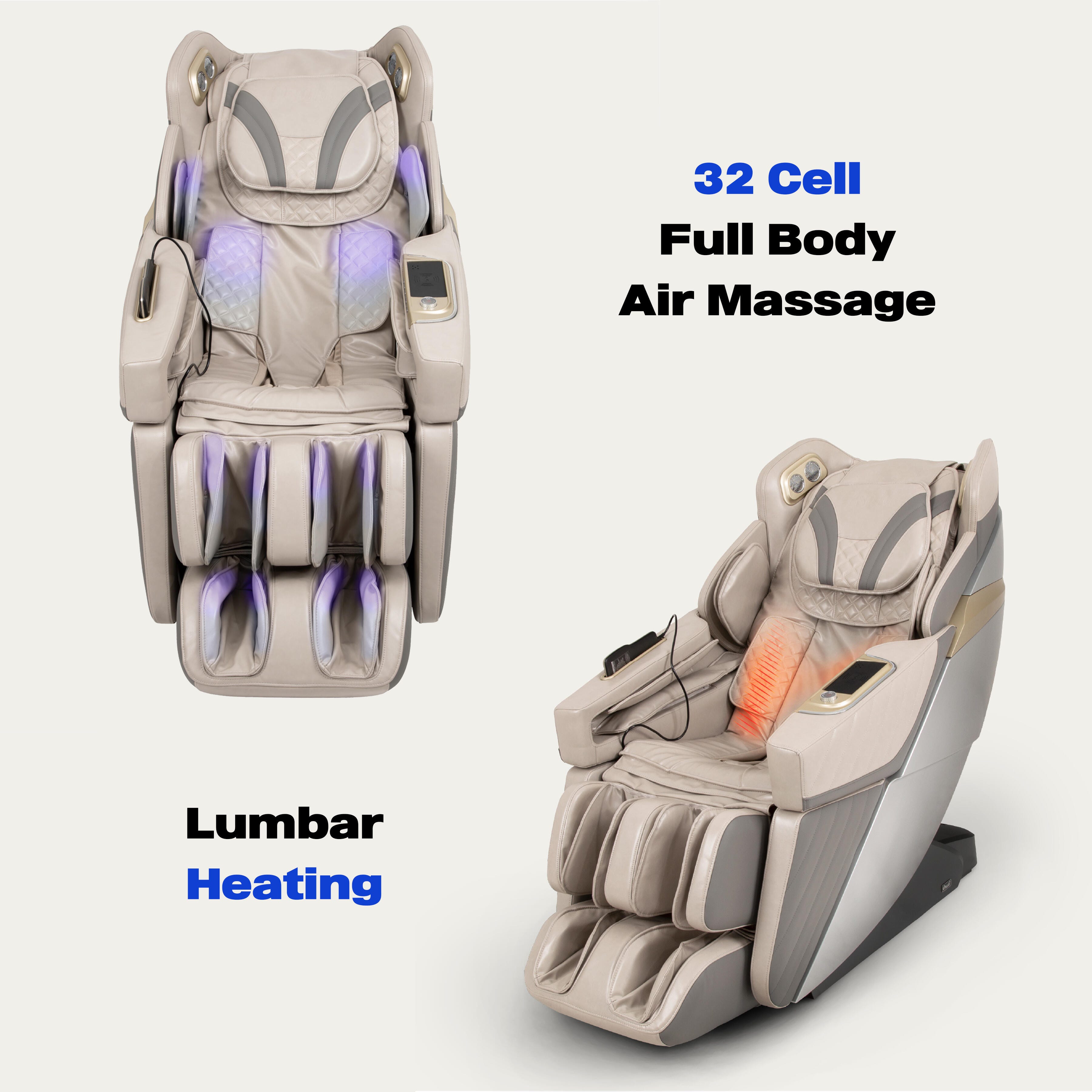 Ador 3D Hamilton LE Adjustable Massage Chair, Black/Brown, large