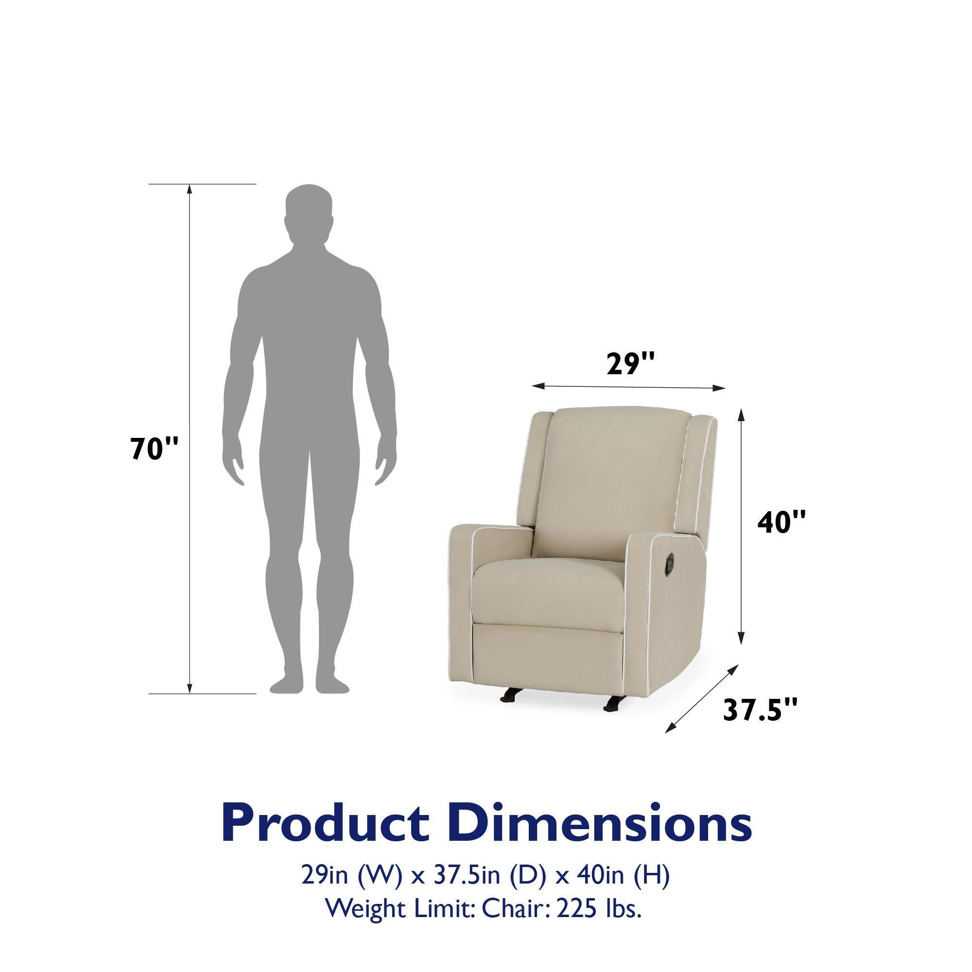 Atwater Living Billie Rocker Recliner, Beige, large