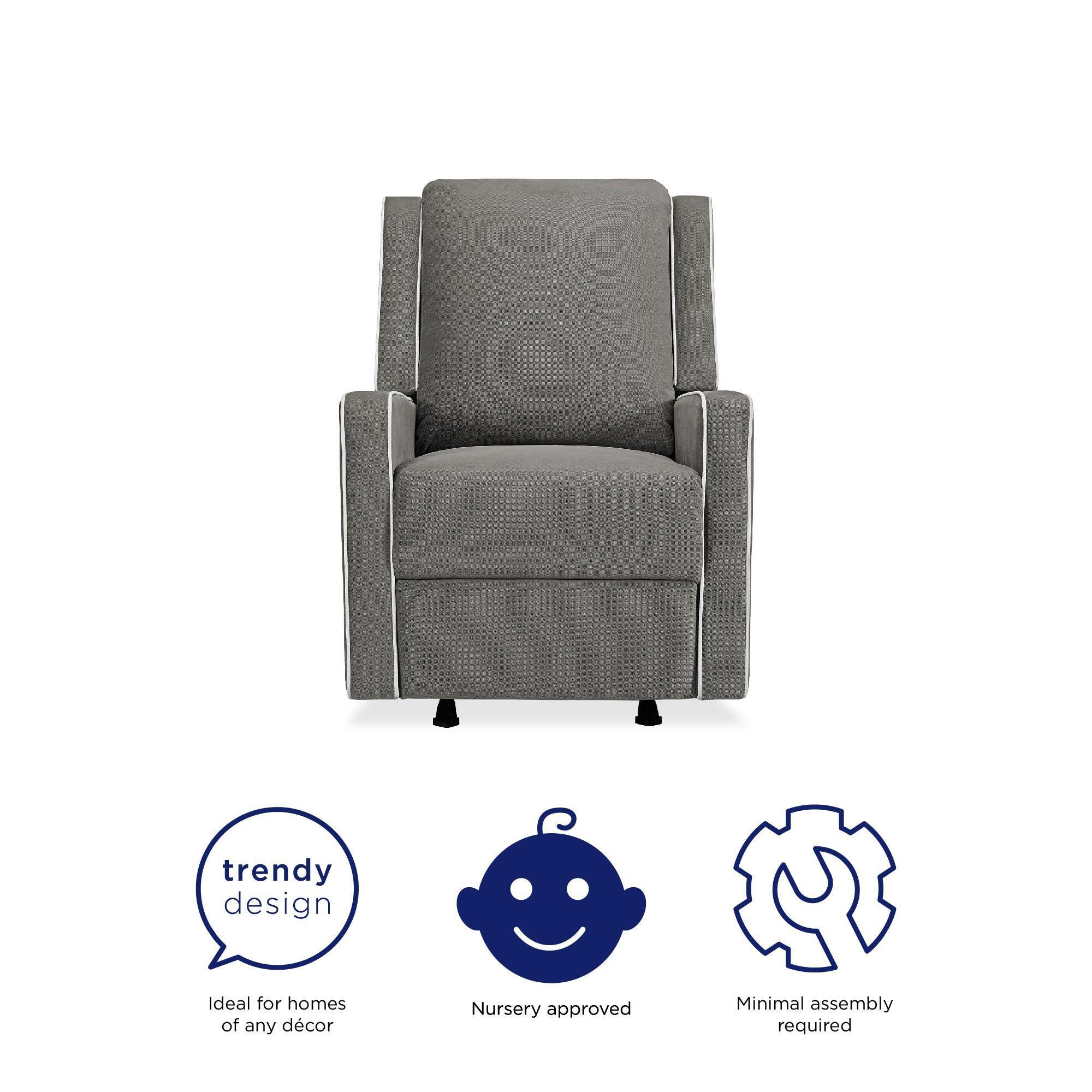 Atwater Living Billie Rocker Recliner, Graphite Gray, large