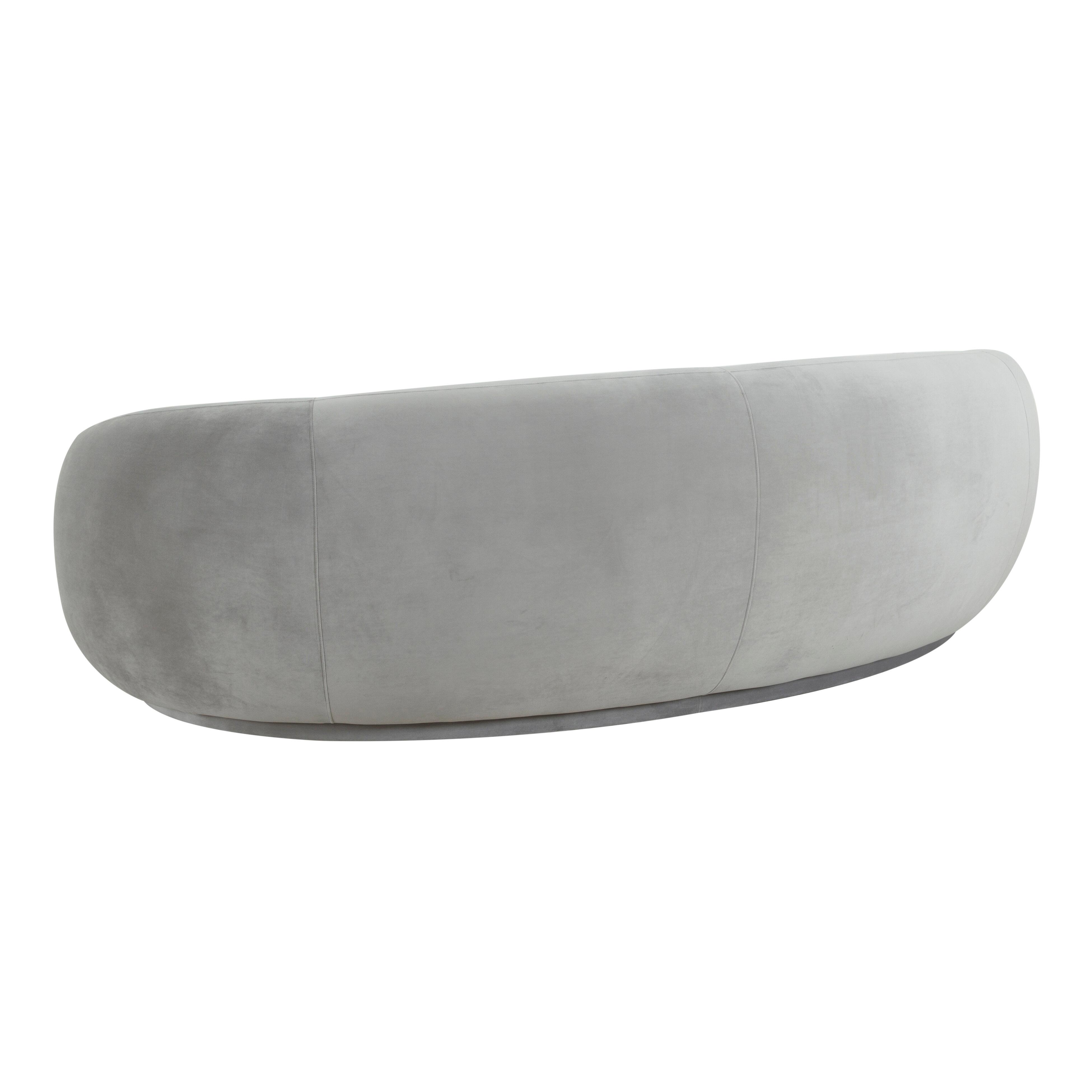 TOV Furniture Kendall Light Grey Velvet Sofa, , large