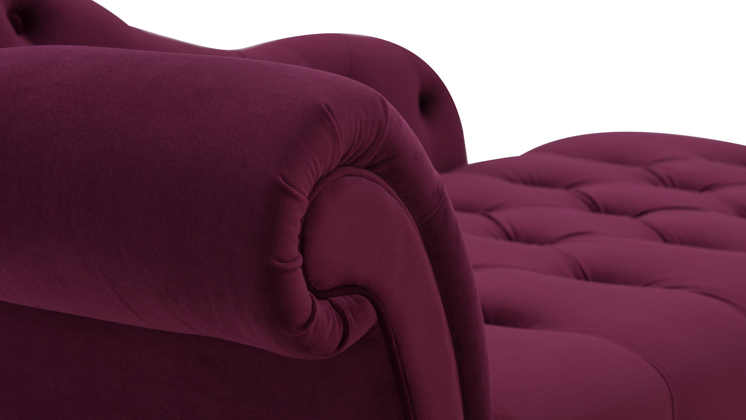 Jennifer Taylor Home Harrison Harrison Arm Chaise Lounge, Burgundy, large