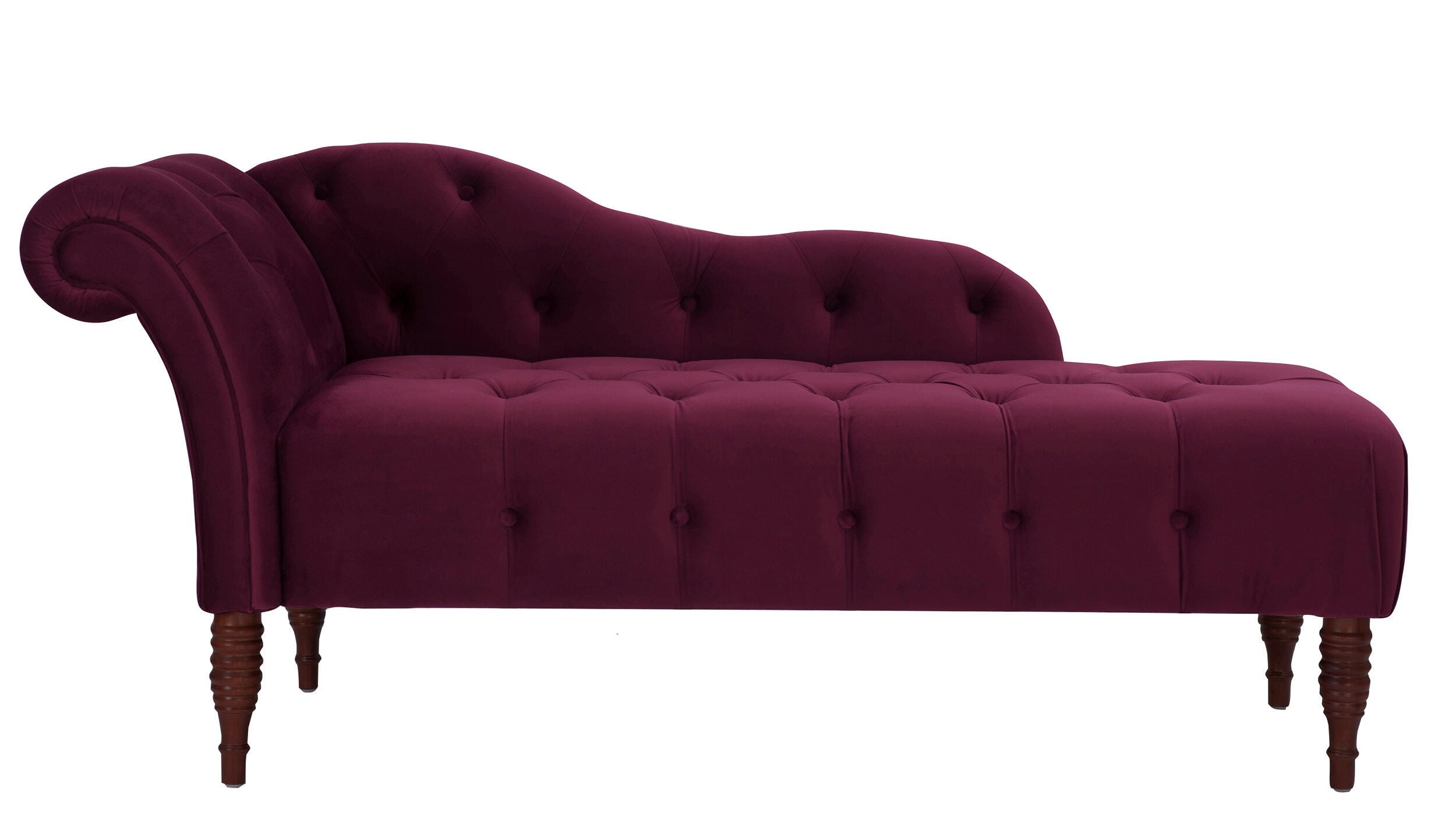 Jennifer Taylor Home Harrison Arm Chaise Lounge, Burgundy, large