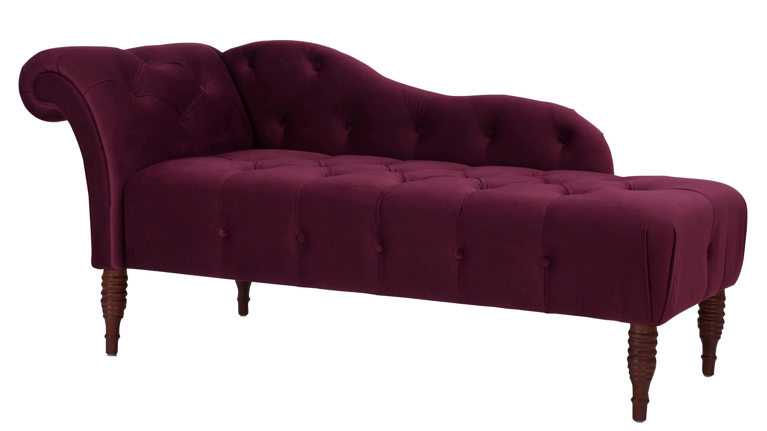 Jennifer Taylor Home Harrison Harrison Arm Chaise Lounge, Burgundy, large