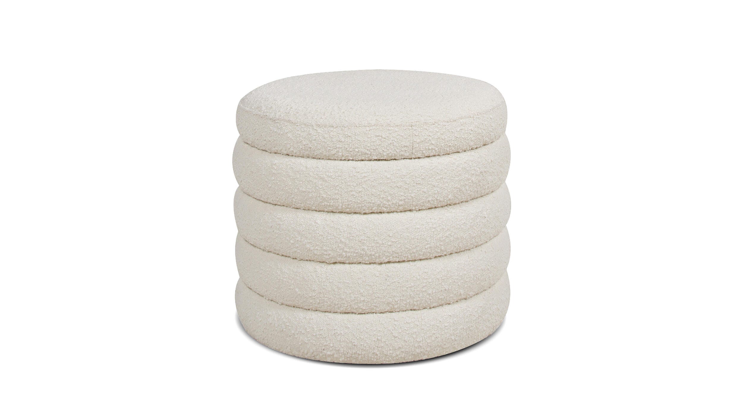 Jennifer Taylor Home Fuji 22" Round Storage Ottoman, , large