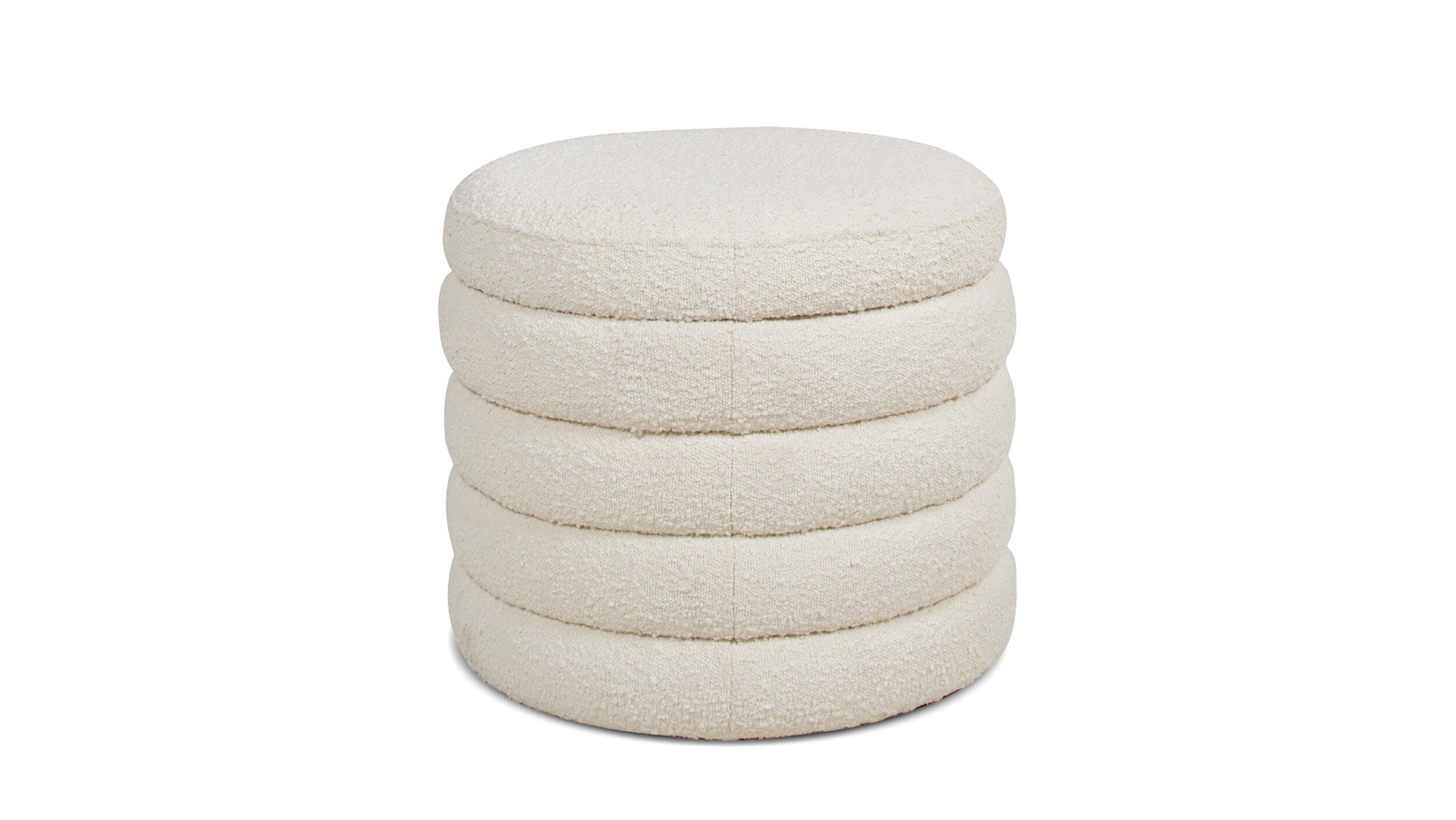 Jennifer Taylor Home Fuji 22" Round Storage Ottoman, , large