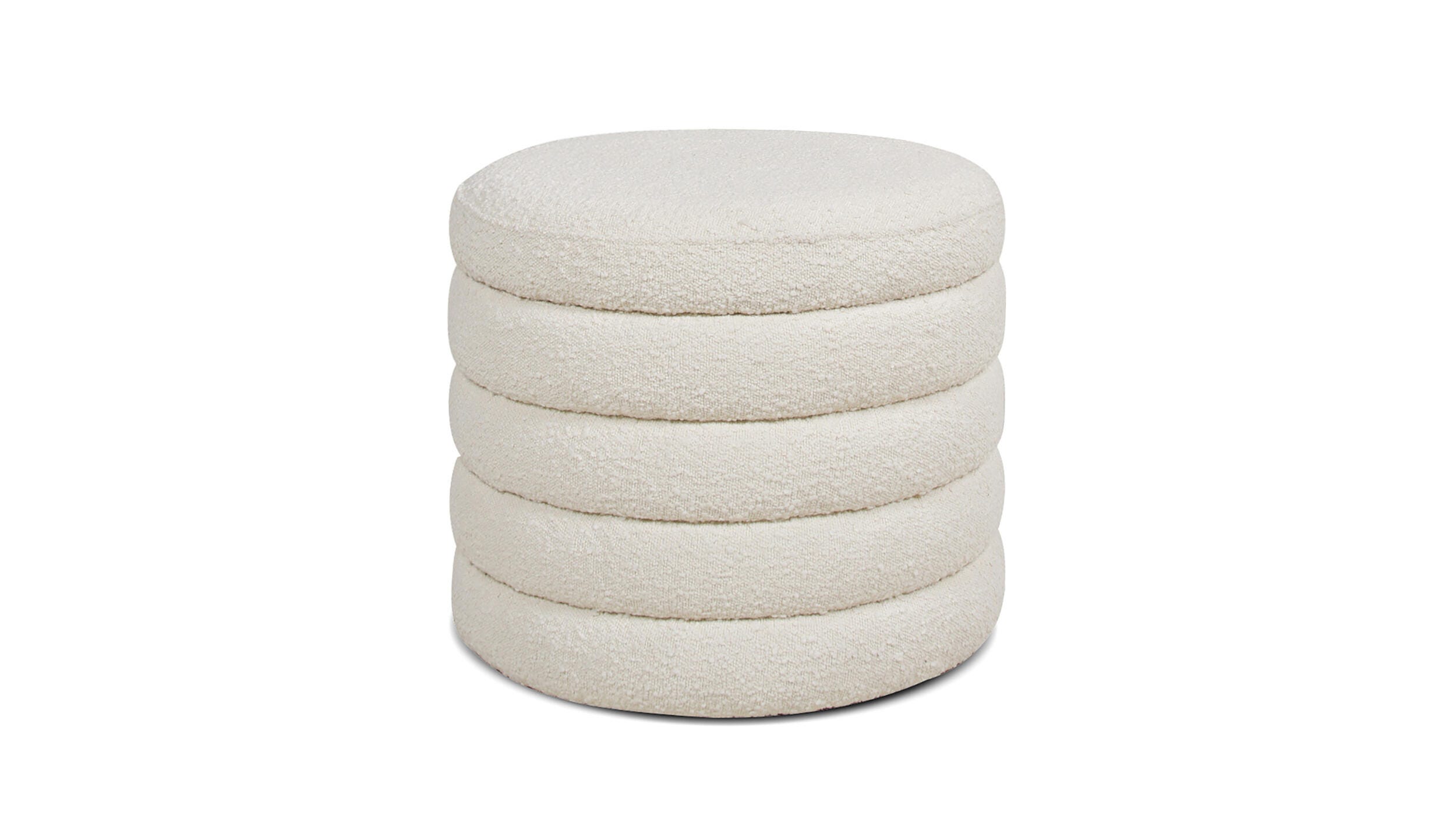 Jennifer Taylor Home Fuji 22" Round Storage Ottoman, , large