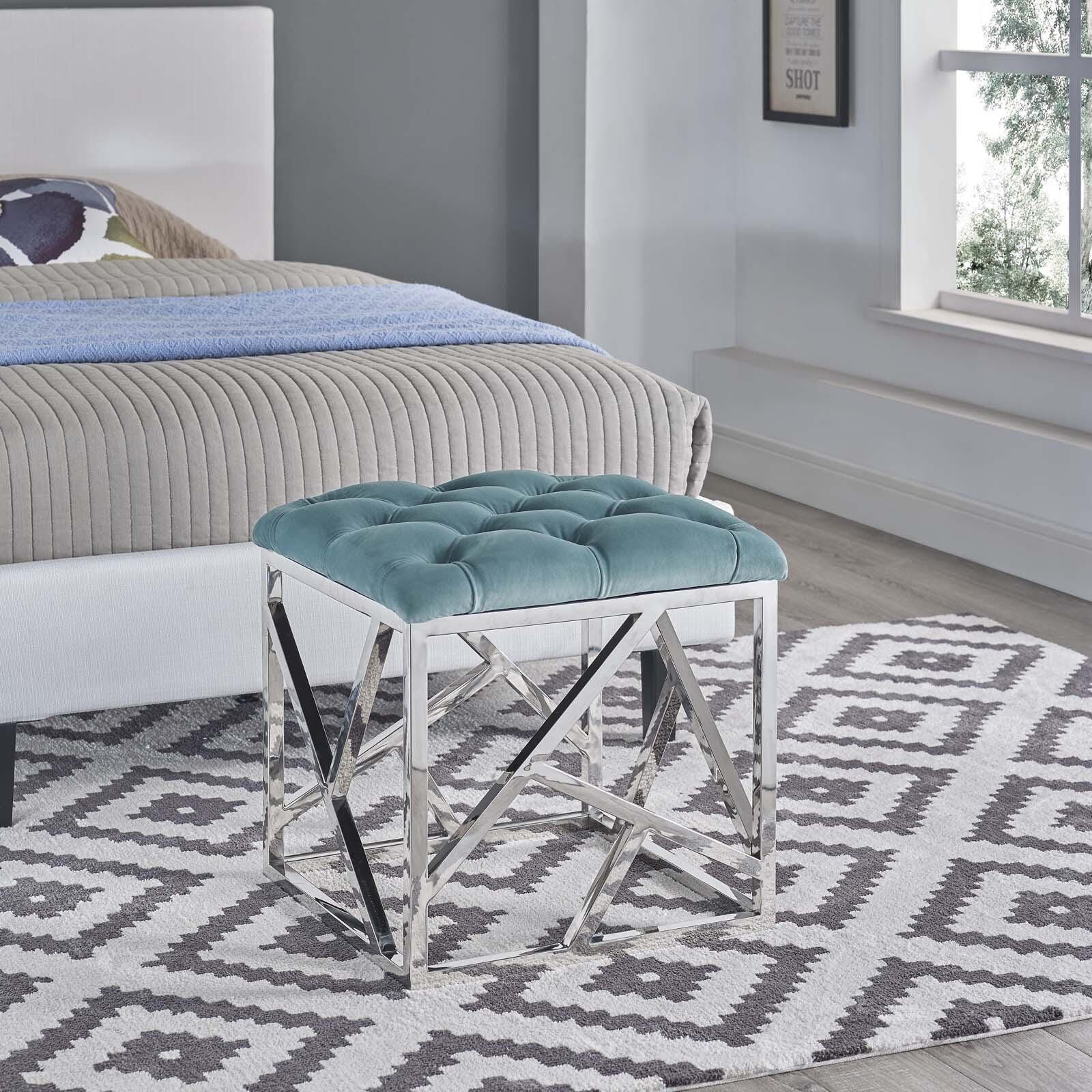 Modway Intersperse Tufted Square Ottoman, , large