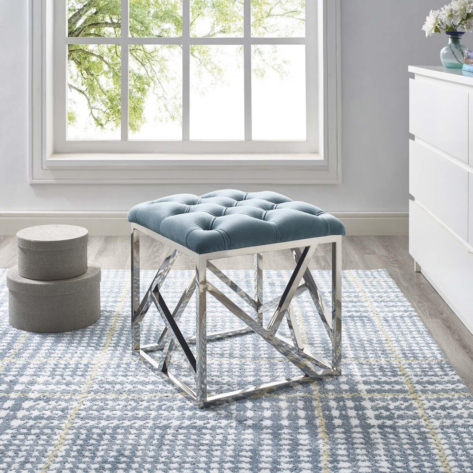Modway Intersperse Tufted Square Ottoman, , large