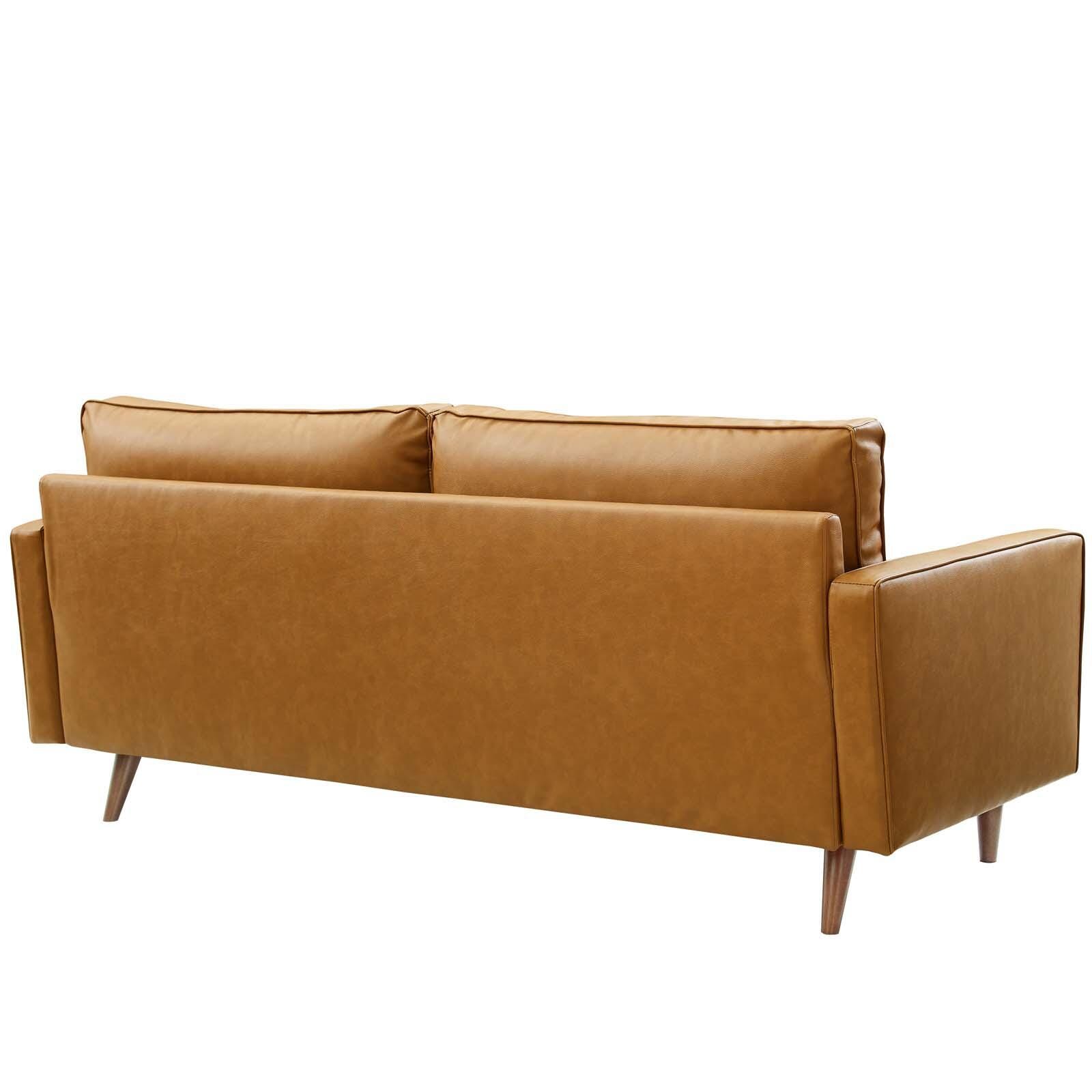 Modway Velour Faux Leather Sofa, , large