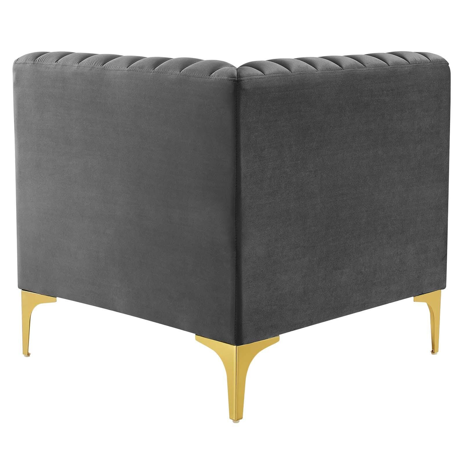 Modway Triumph Triumph Channel Tufted Loveseat, Gray, large