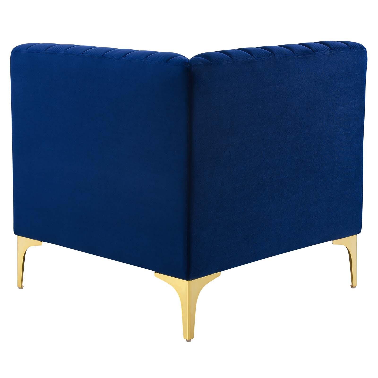 Modway Triumph Channel Tufted Loveseat, Navy, large