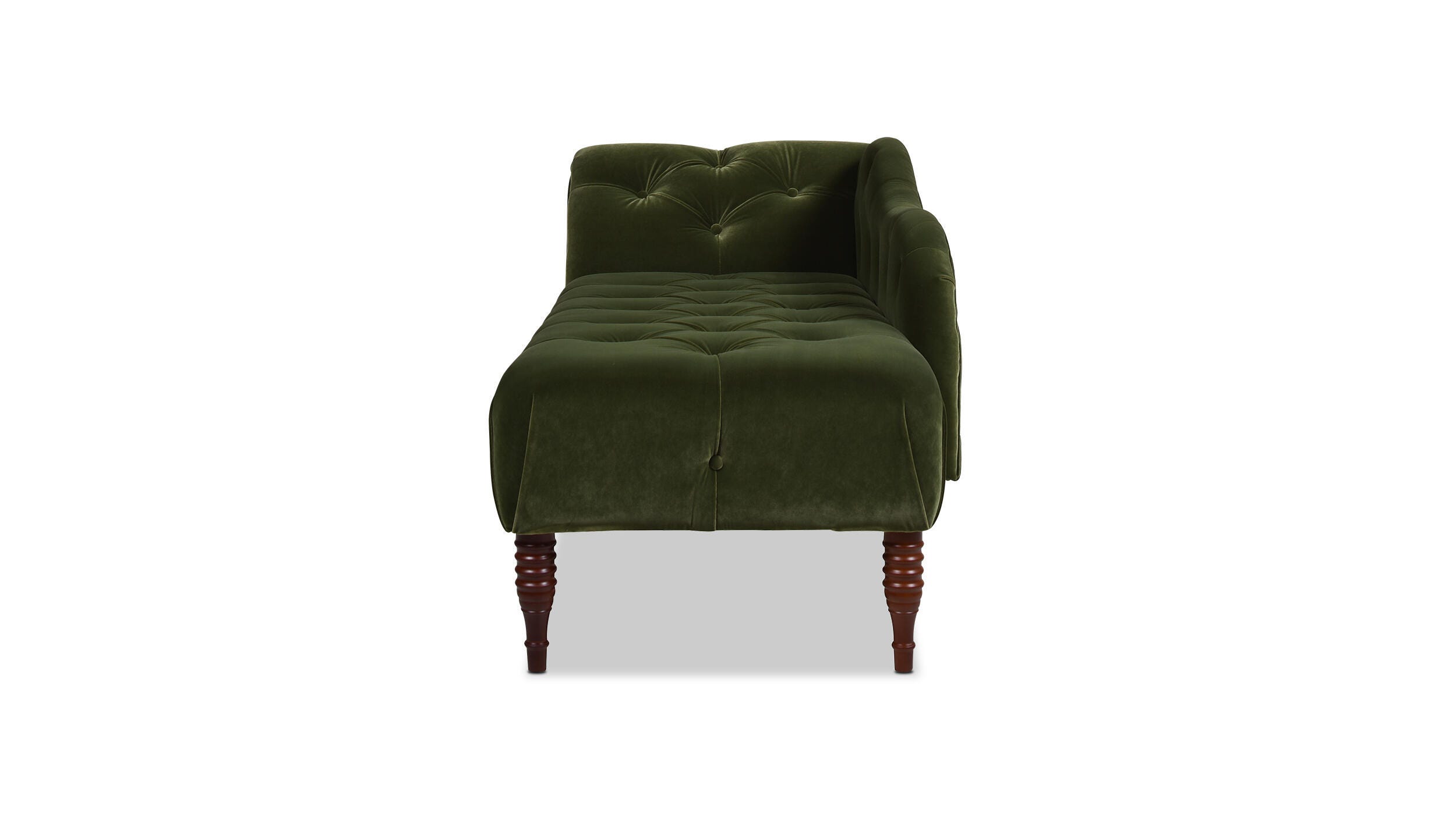 Jennifer Taylor Home Samuel Samuel Velvet Tufted Roll Arm Chaise Lounge, Olive Green, large