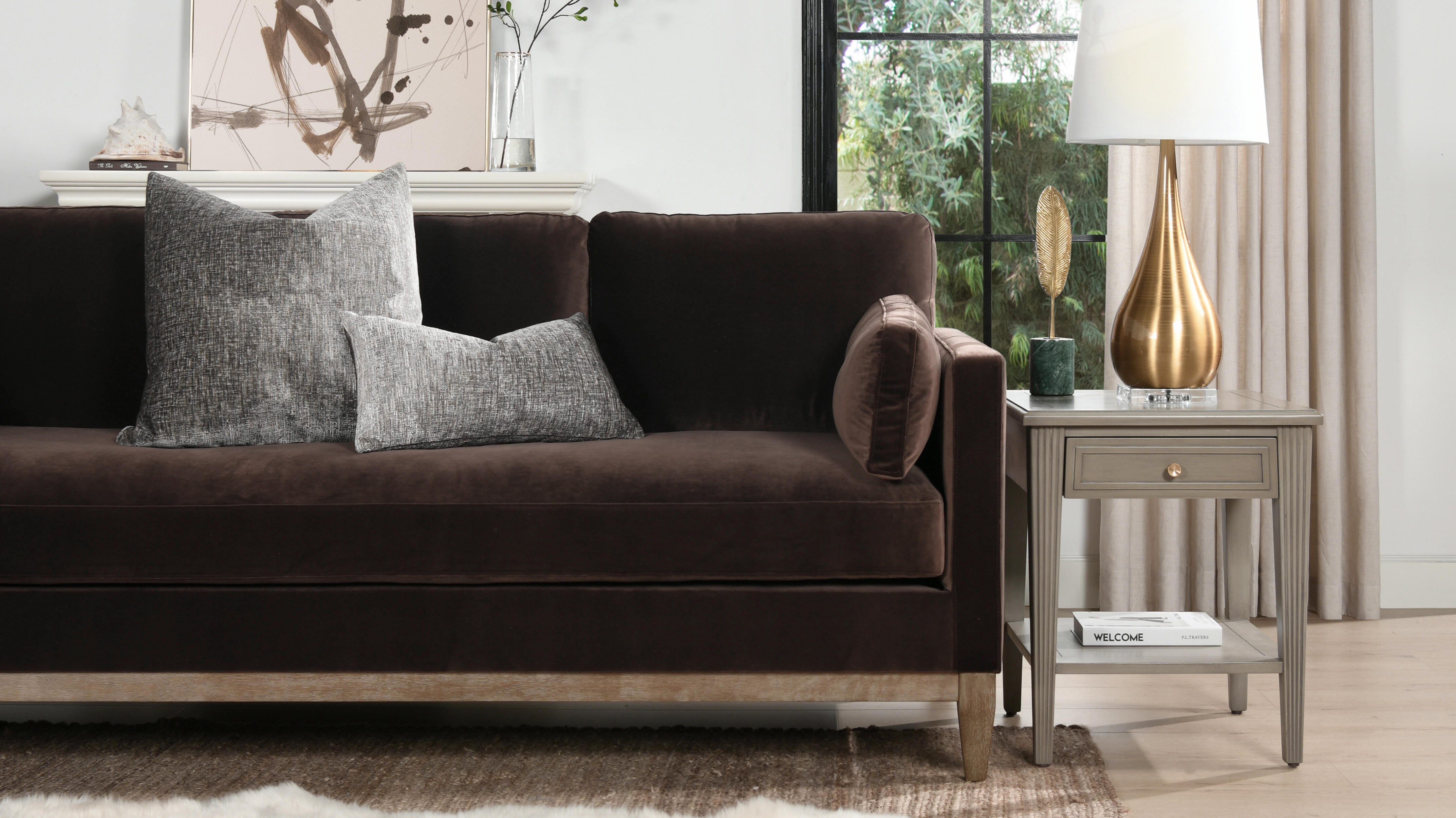 Jennifer Taylor Home Knox Knox Sofa, Deep Brown, large