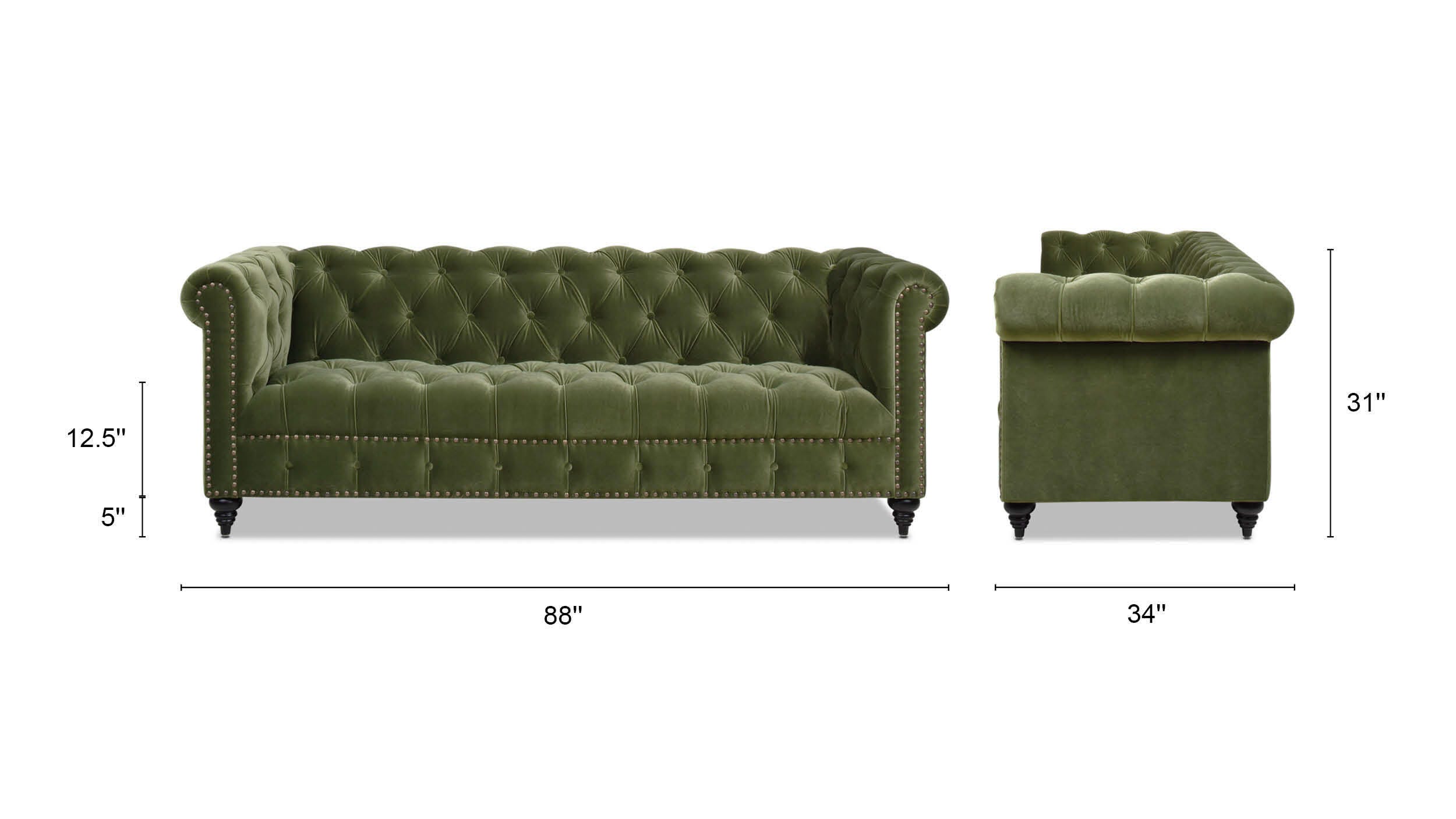 Jennifer Taylor Home Alto Alto Chesterfield Sofa, , large