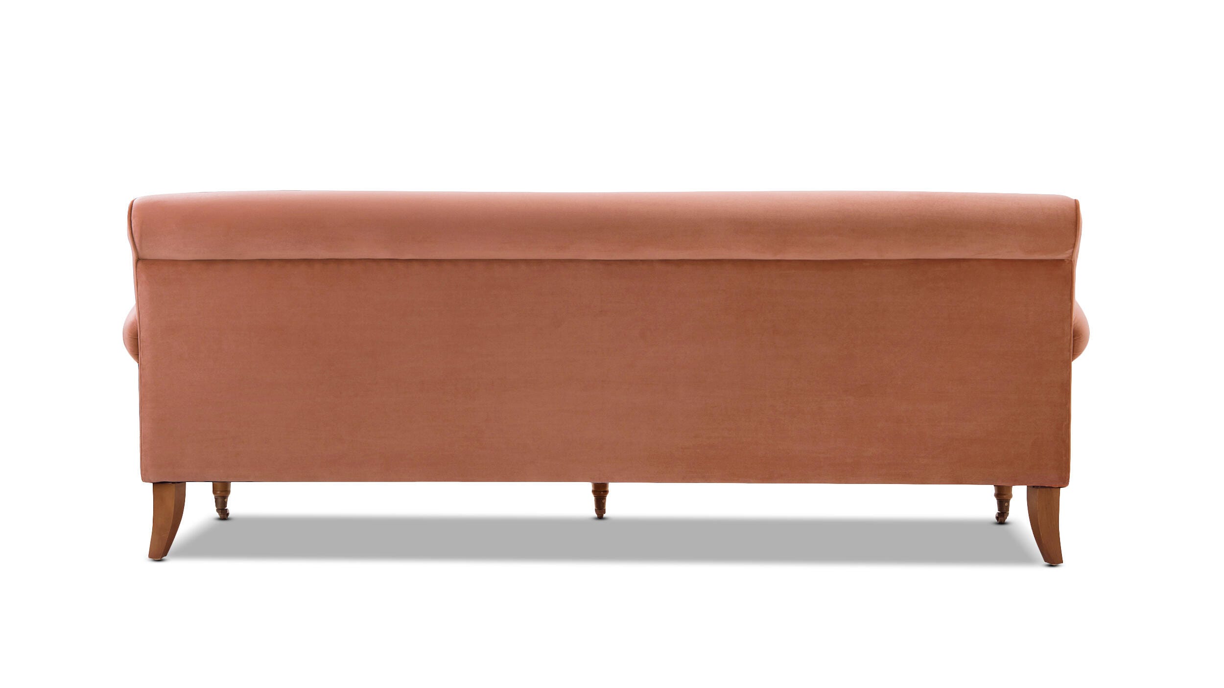 Jennifer Taylor Home Alana Alana Lawson Three-Cushion Sofa, Peach Orange, large