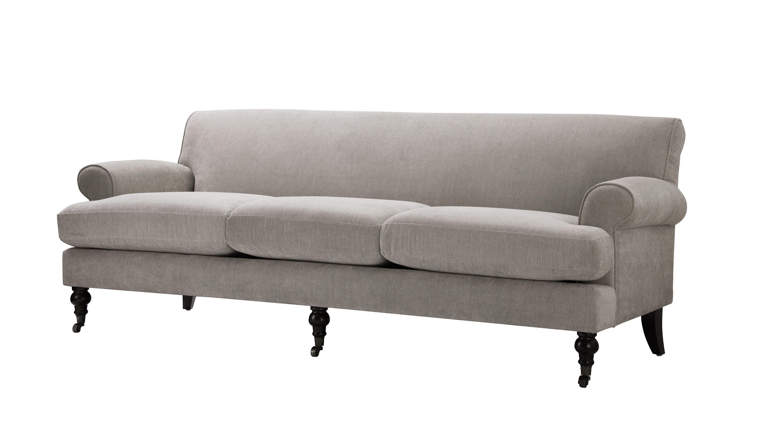 Jennifer Taylor Home Alana Alana Lawson Three-Cushion Sofa, Silver Gray, large