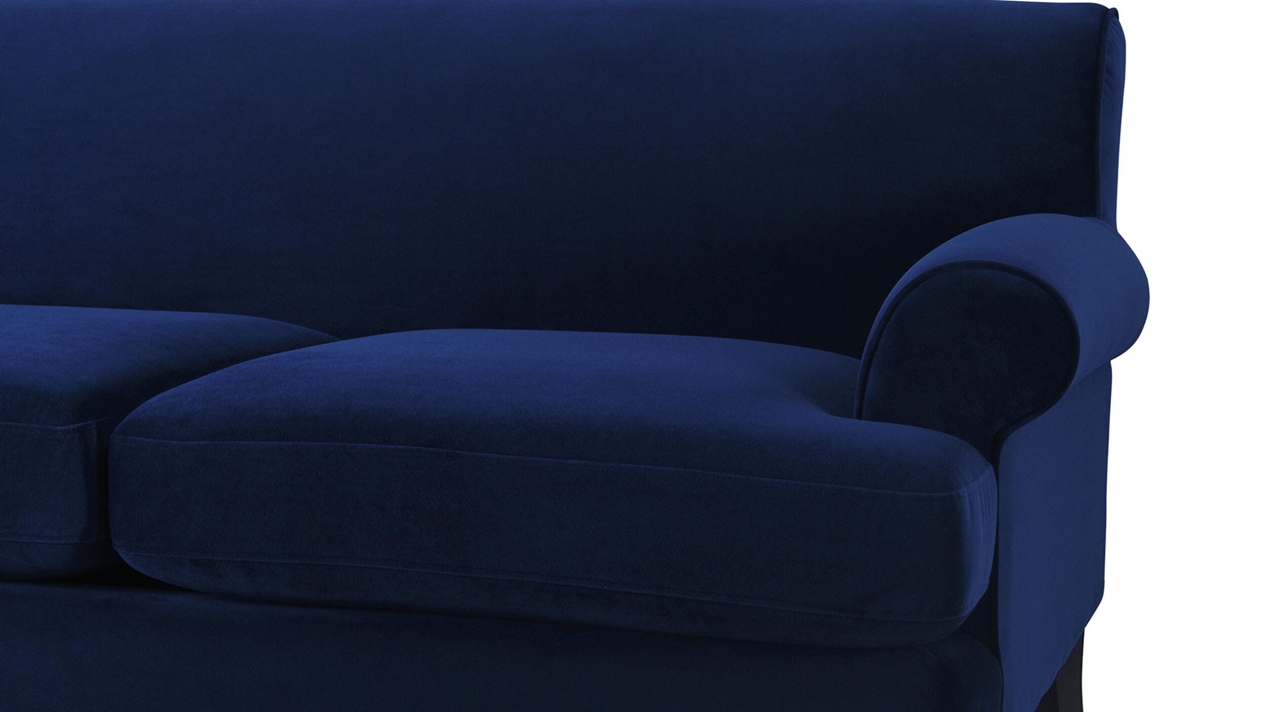 Jennifer Taylor Home Alana Alana Lawson Three-Cushion Sofa, Navy Blue, large