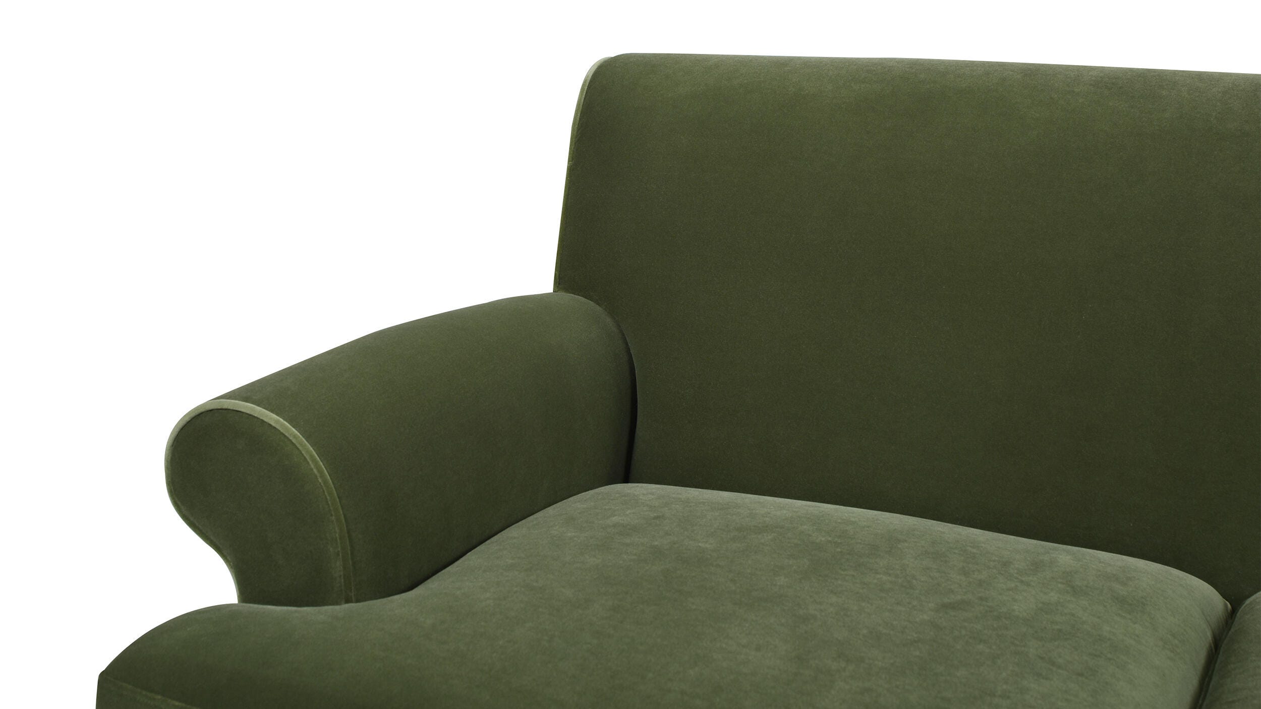 Jennifer Taylor Home Alana Alana Lawson Three-Cushion Sofa, Olive Green, large