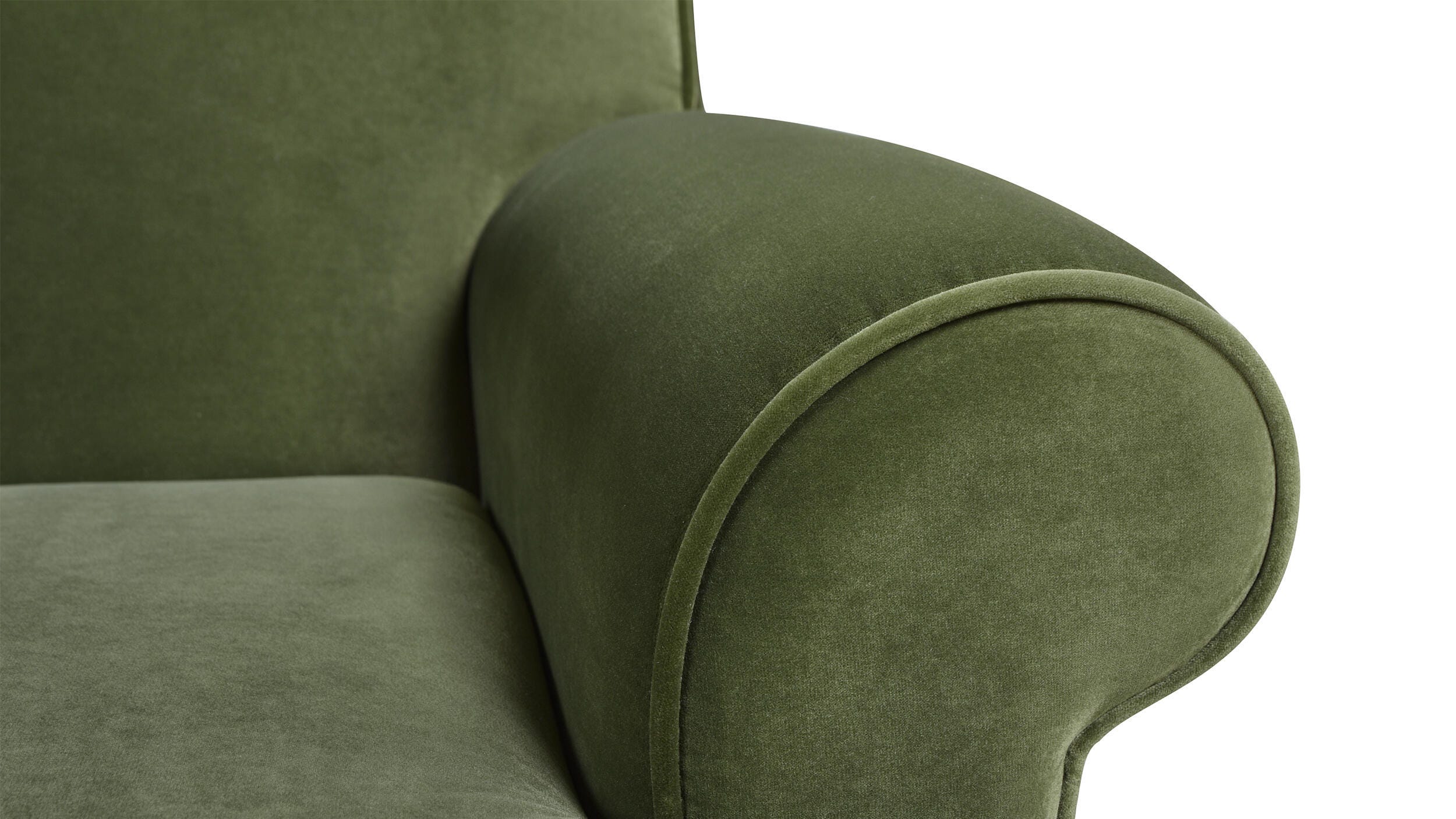 Jennifer Taylor Home Alana Alana Lawson Three-Cushion Sofa, Olive Green, large