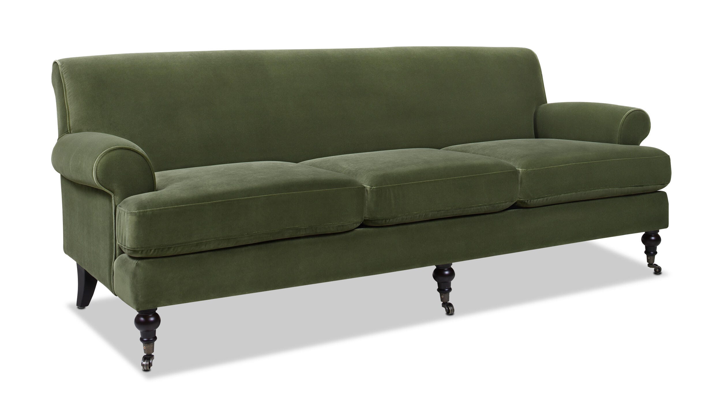 Jennifer Taylor Home Alana Alana Lawson Three-Cushion Sofa, Olive Green, large