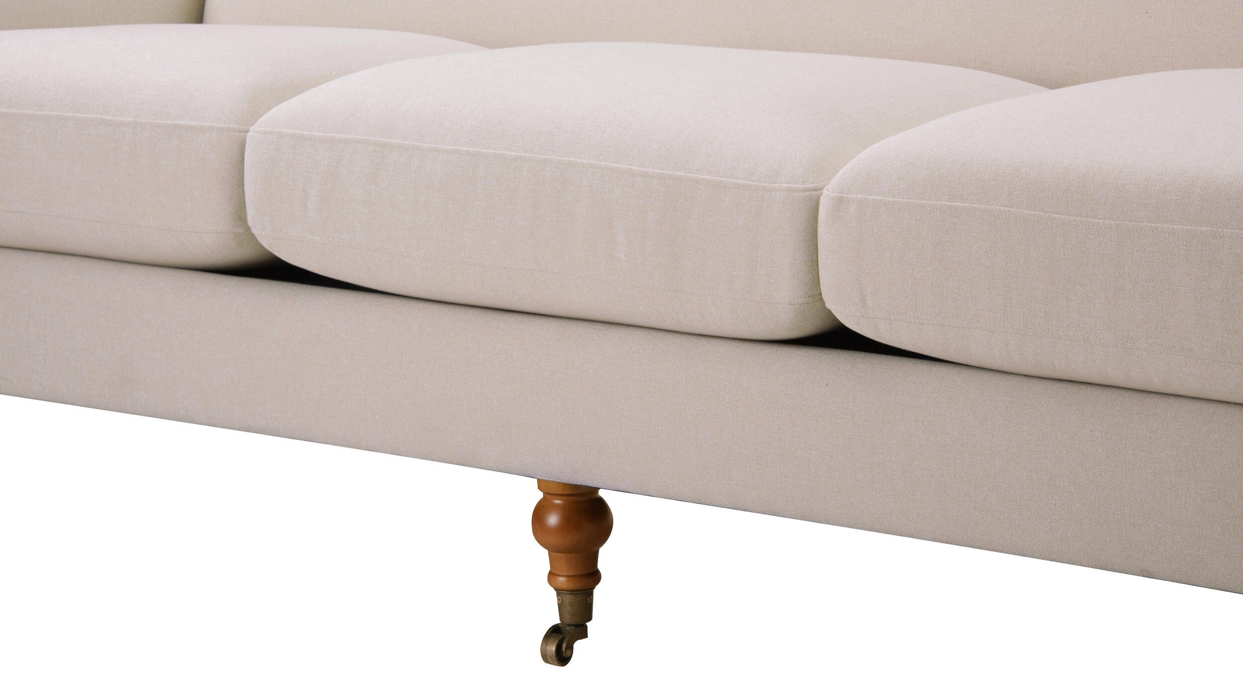 Jennifer Taylor Home Alana Alana Lawson Three-Cushion Sofa, Sky Neutral Beige, large