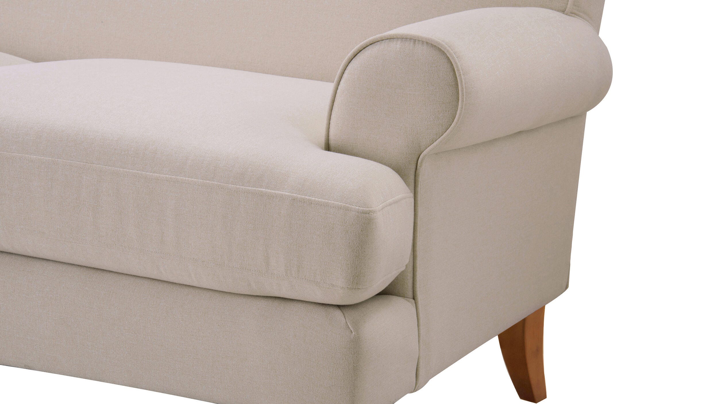 Jennifer Taylor Home Alana Alana Lawson Three-Cushion Sofa, Sky Neutral Beige, large