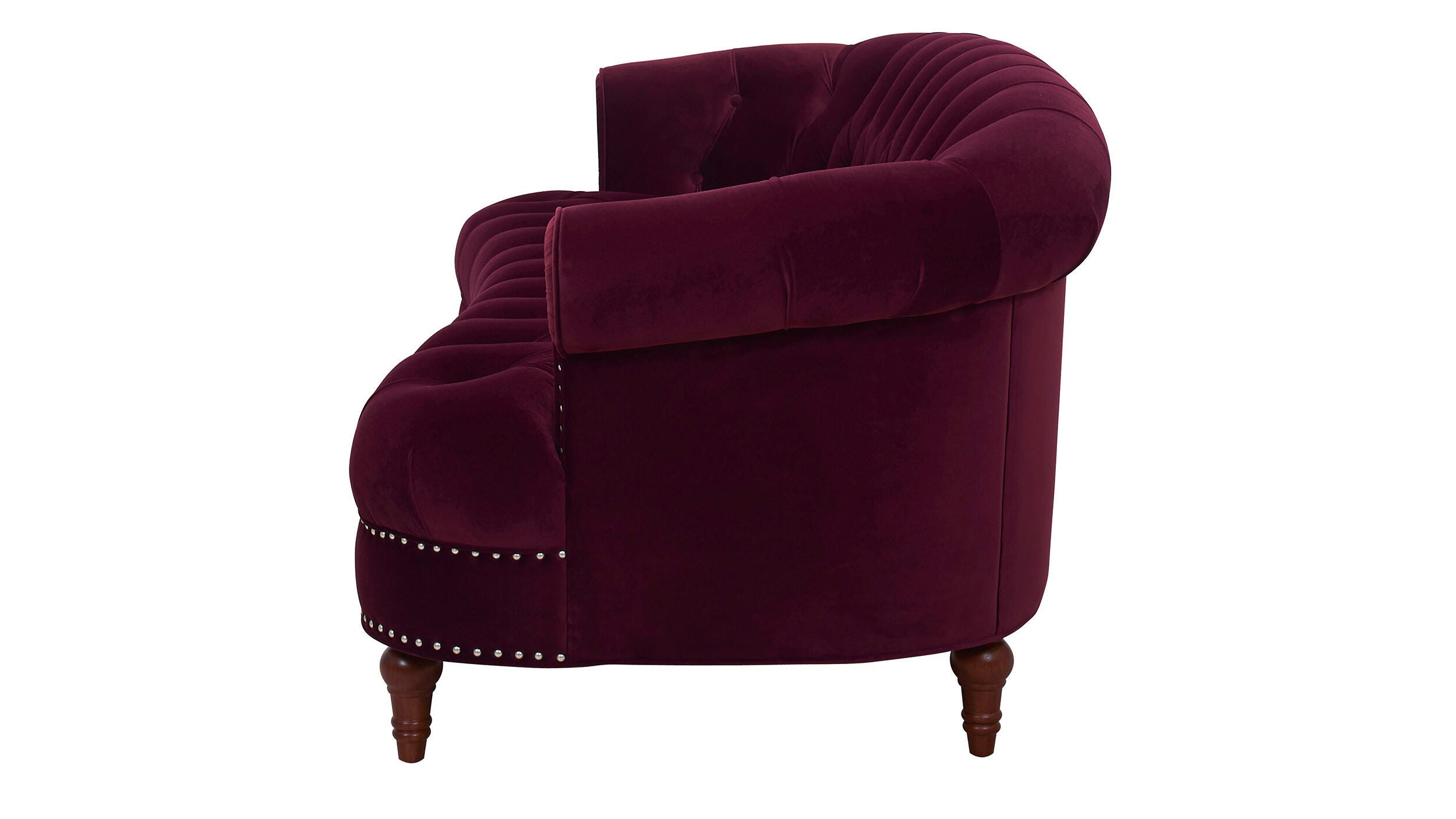 Jennifer Taylor Home La Rosa La Rosa Chesterfield Sofa, Burgundy, large